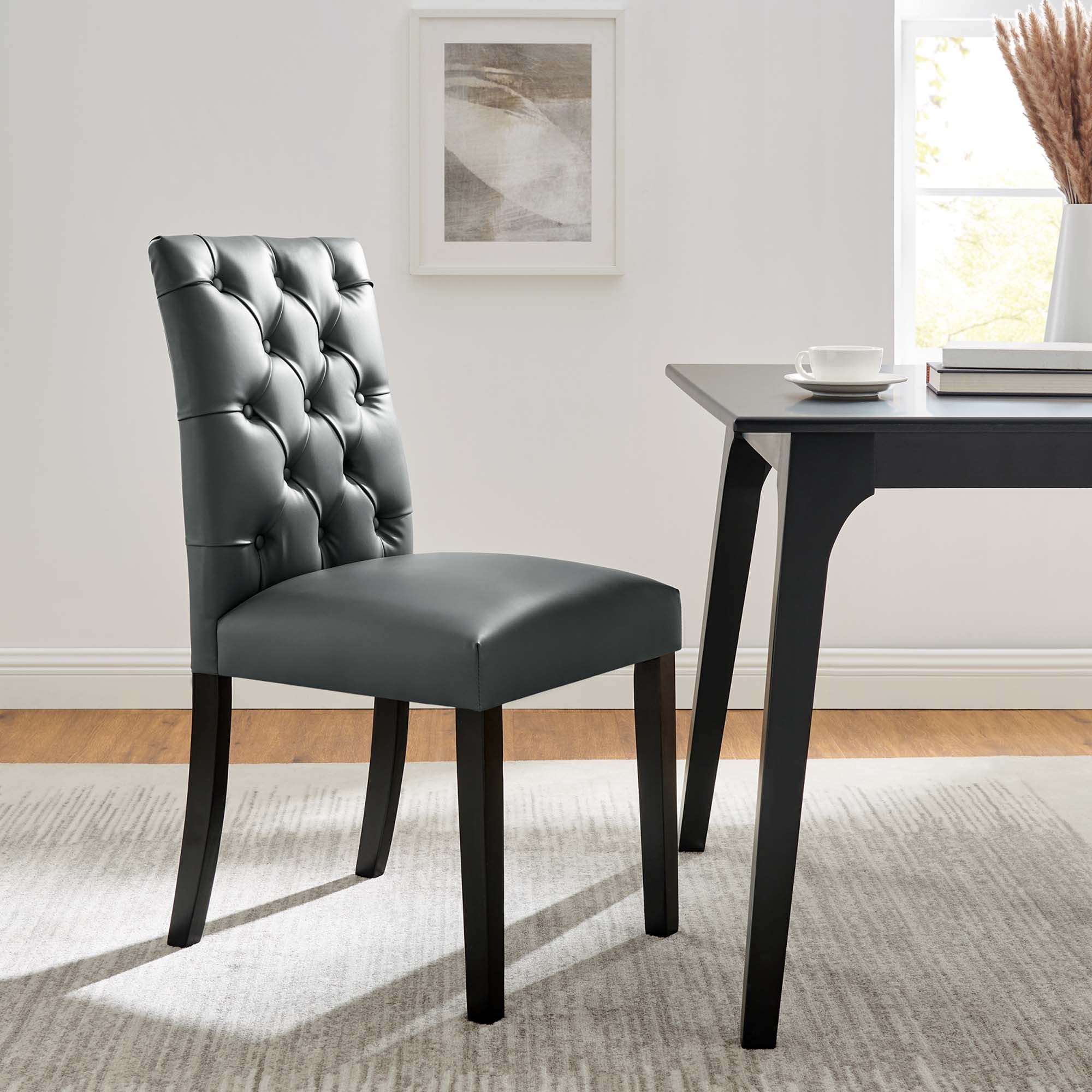 Modway Duchess Button Tufted Vegan Leather Dining Chair