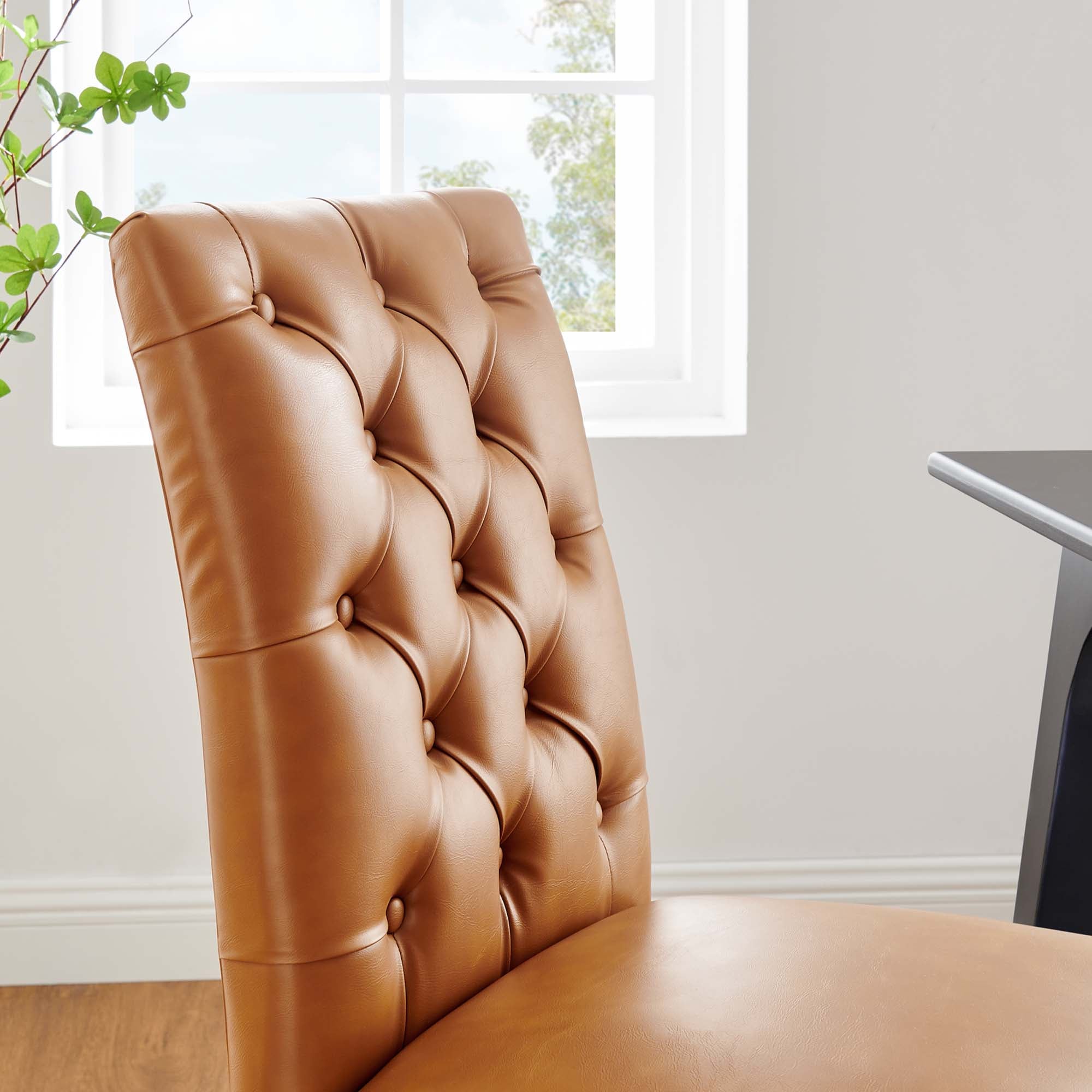 Modway Duchess Button Tufted Vegan Leather Dining Chair