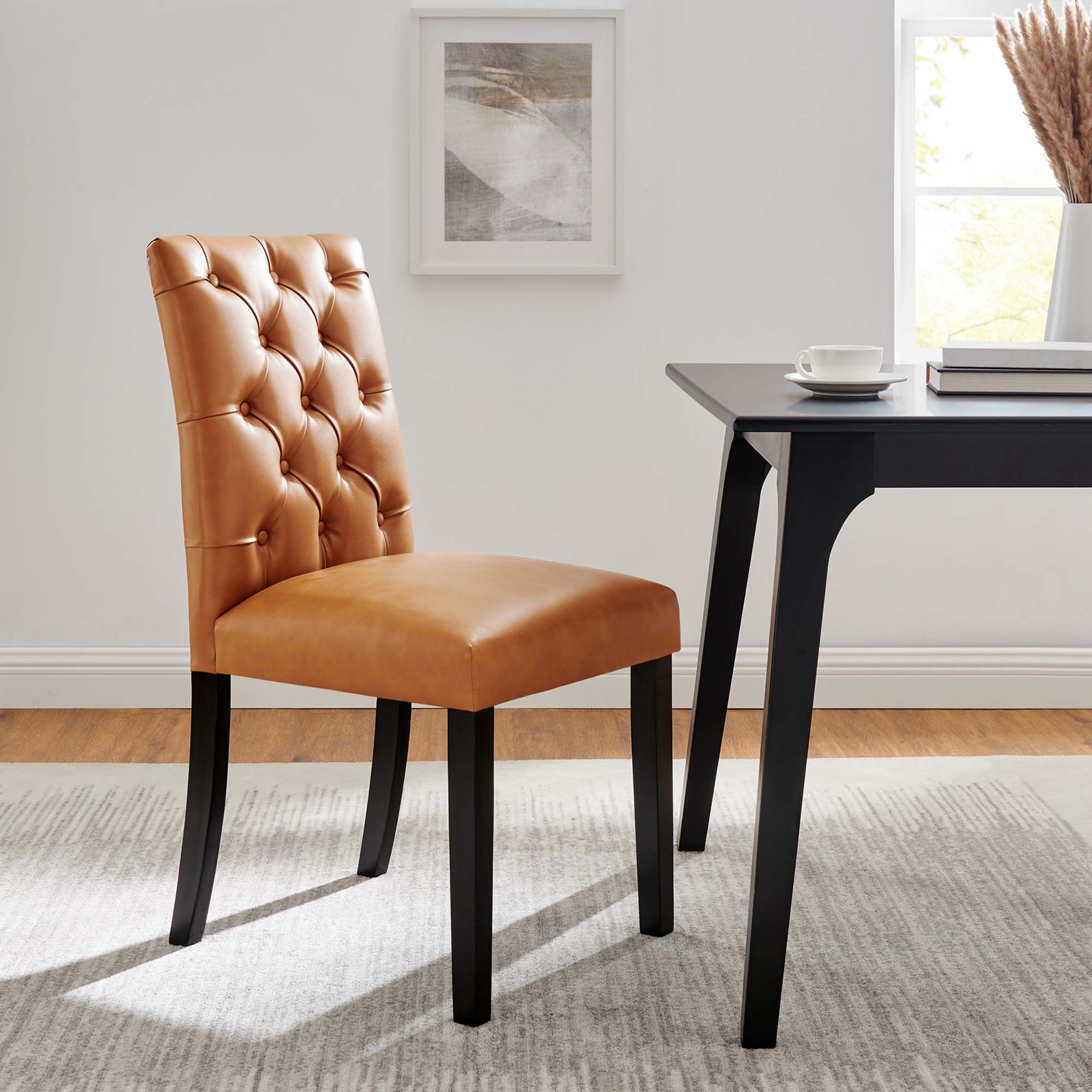 Modway Duchess Button Tufted Vegan Leather Dining Chair