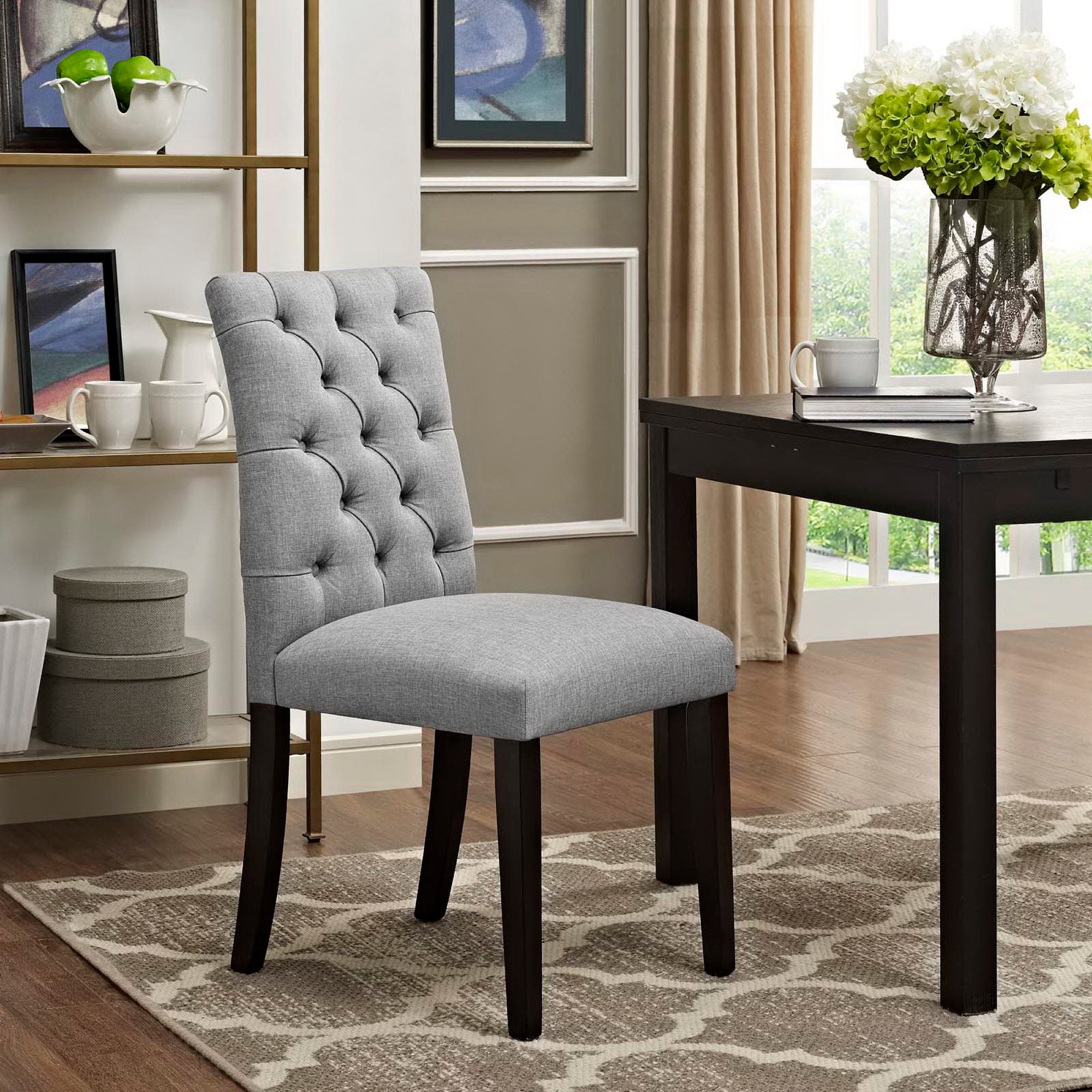 Modway Duchess Button-Tufted Fabric Dining Chair