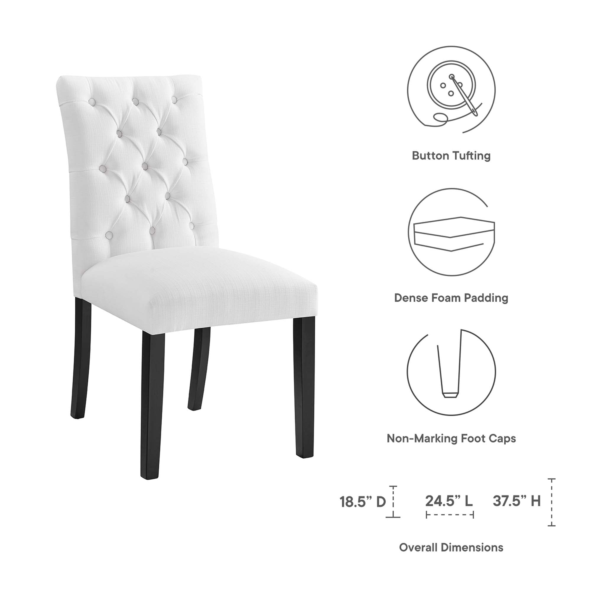 Modway Duchess Button-Tufted Fabric Dining Chair