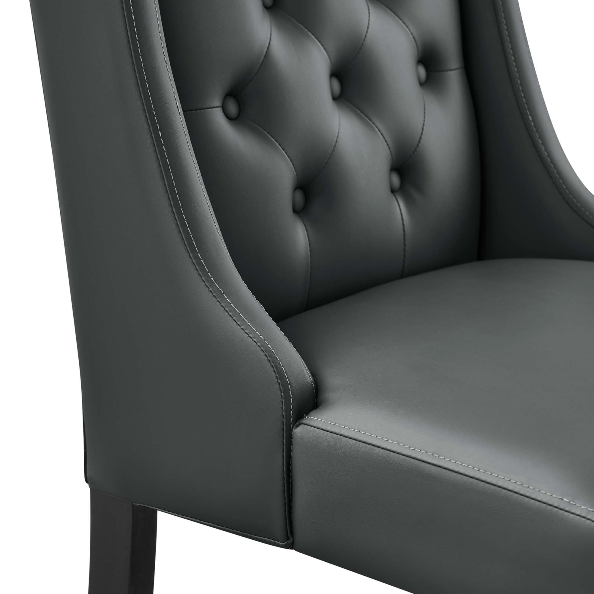 Modway Baronet Button Tufted Vegan Leather Dining Chair