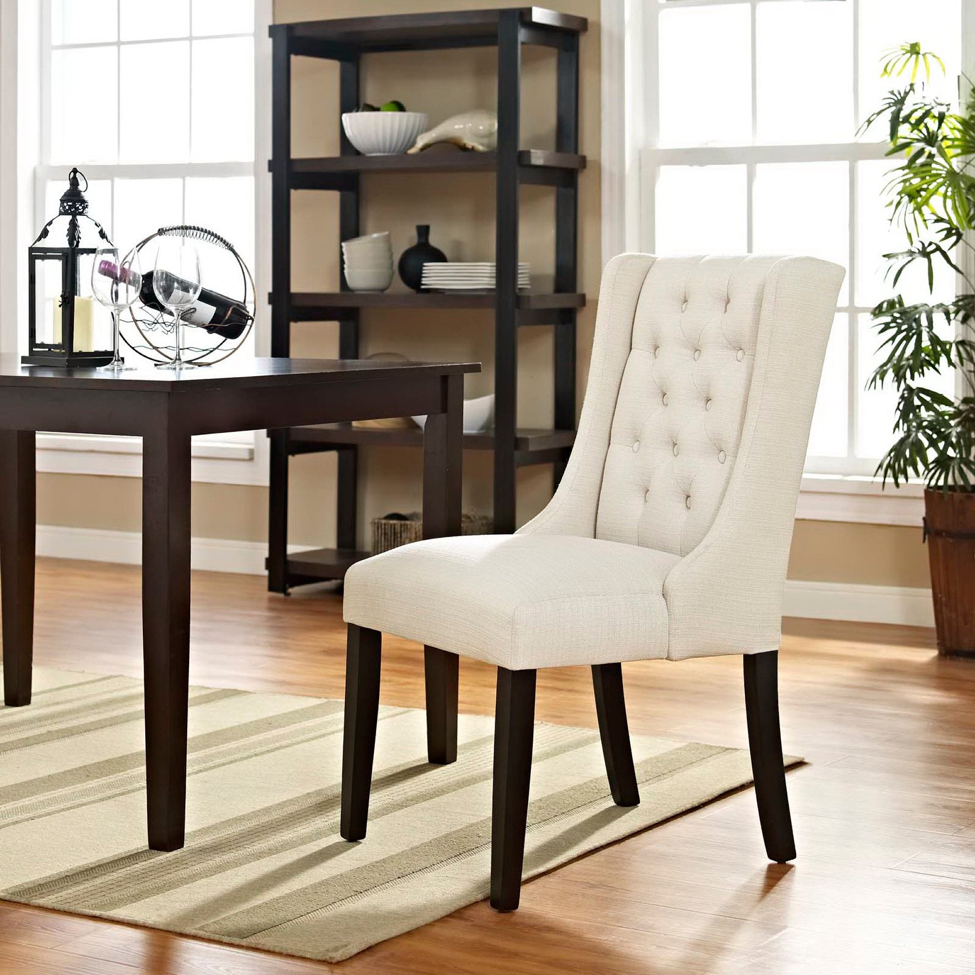 Modway Baronet Button Tufted Fabric Dining Chair