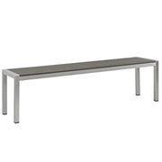 Modway Shore Outdoor Patio Aluminum Bench