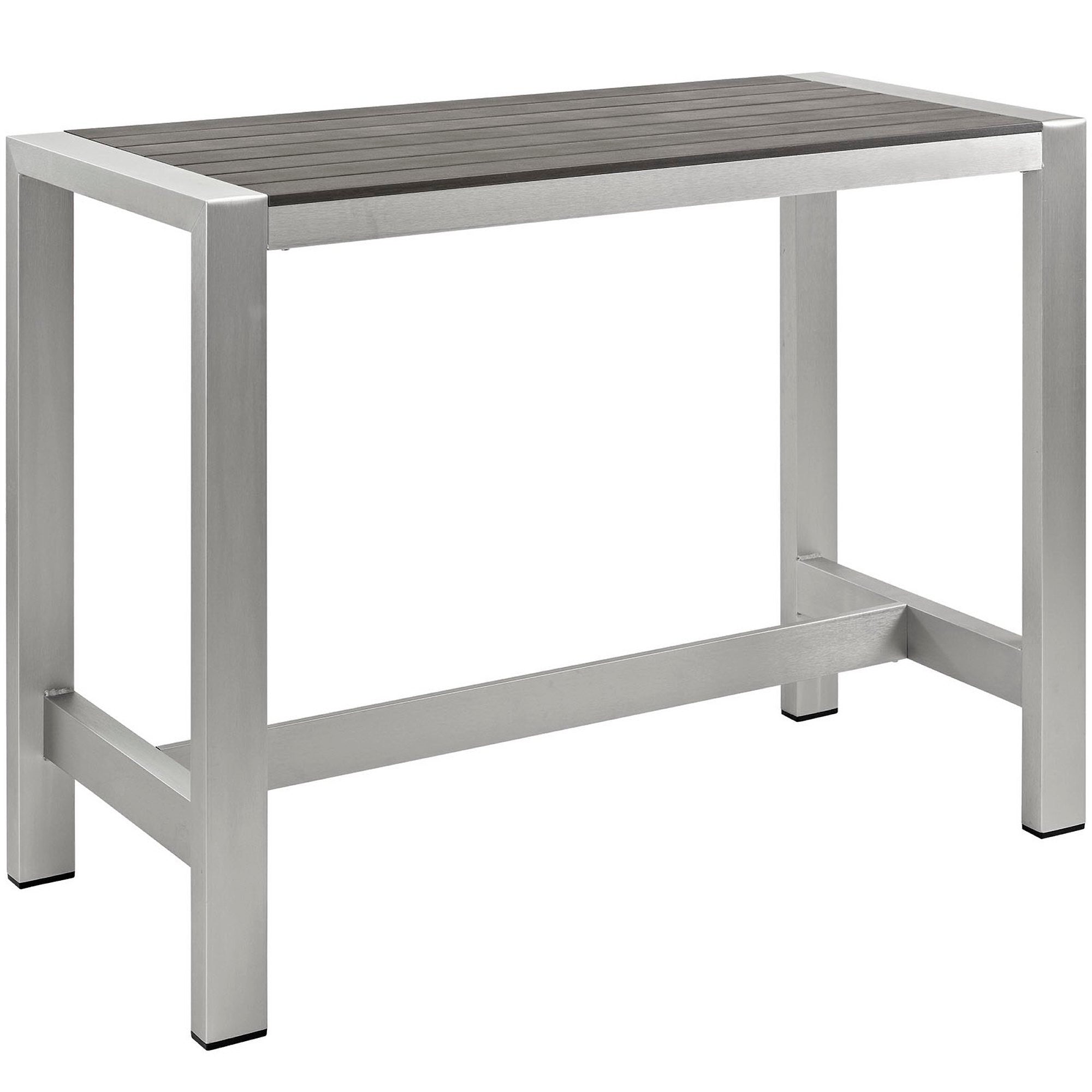 Modway Shore Outdoor Patio Aluminum Rectangle Bar Table