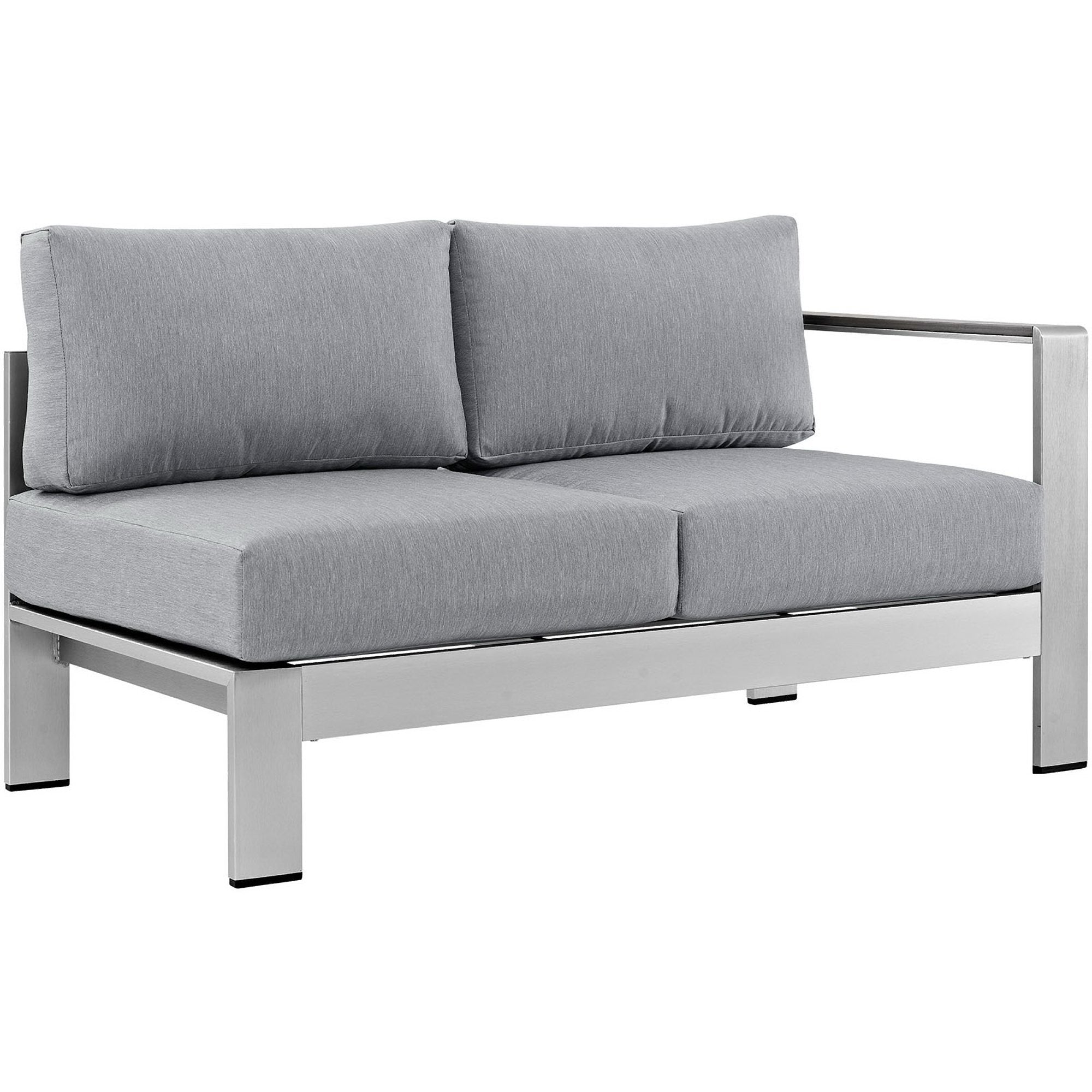 Modway Shore Right-Arm Corner Sectional Outdoor Patio Aluminum Loveseat