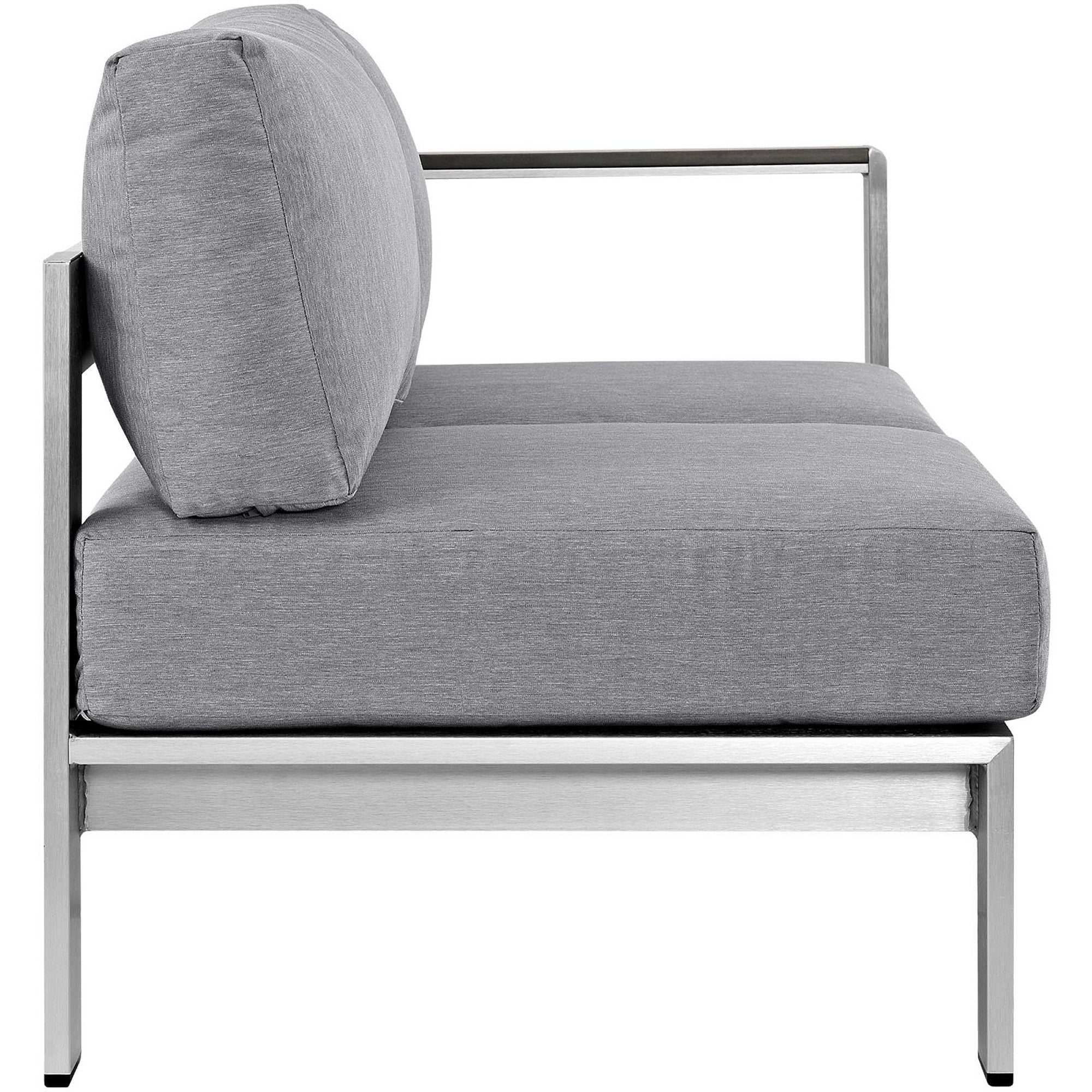 Modway Shore Right-Arm Corner Sectional Outdoor Patio Aluminum Loveseat