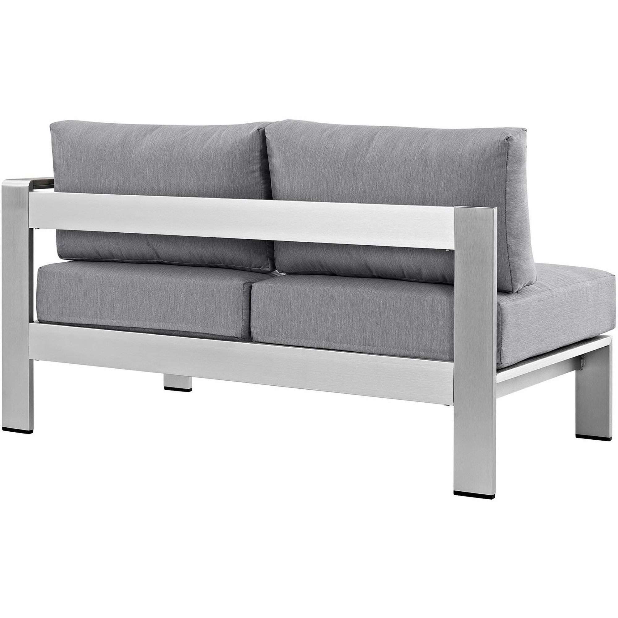 Modway Shore Right-Arm Corner Sectional Outdoor Patio Aluminum Loveseat