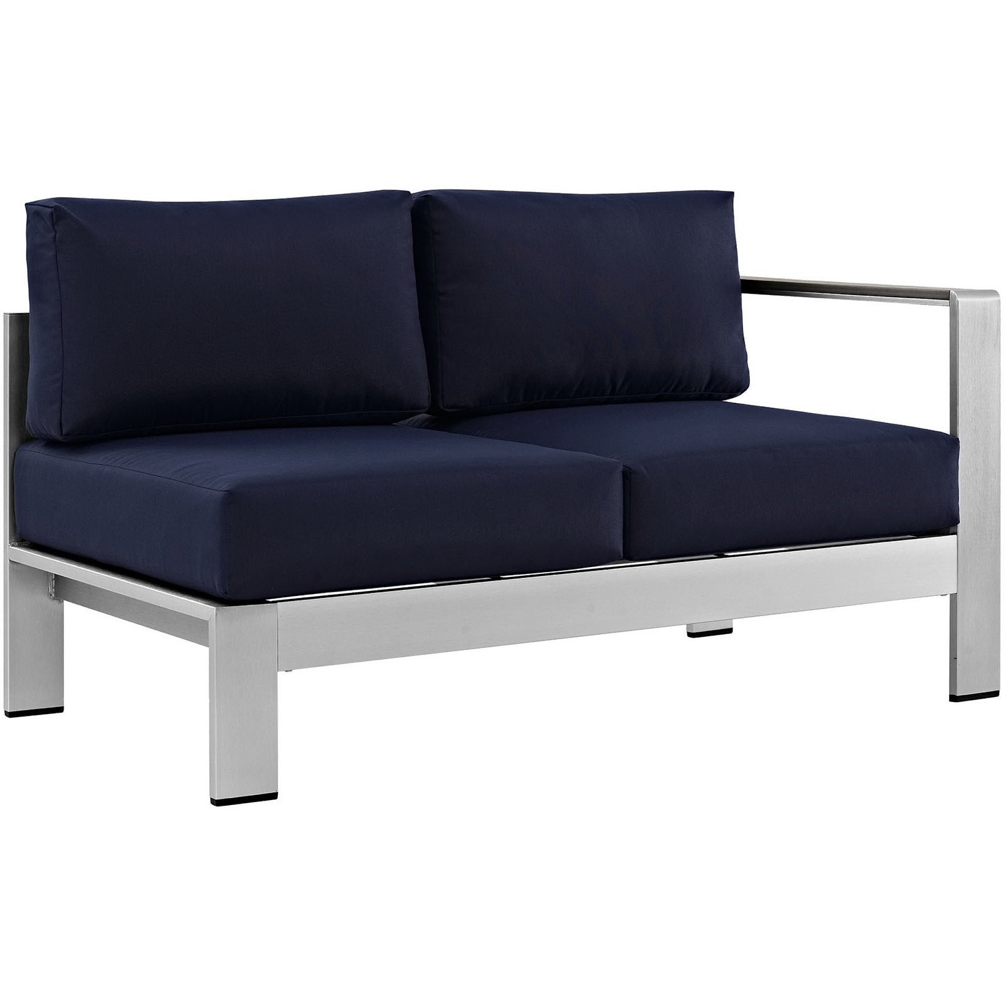 Modway Shore Right-Arm Corner Sectional Outdoor Patio Aluminum Loveseat