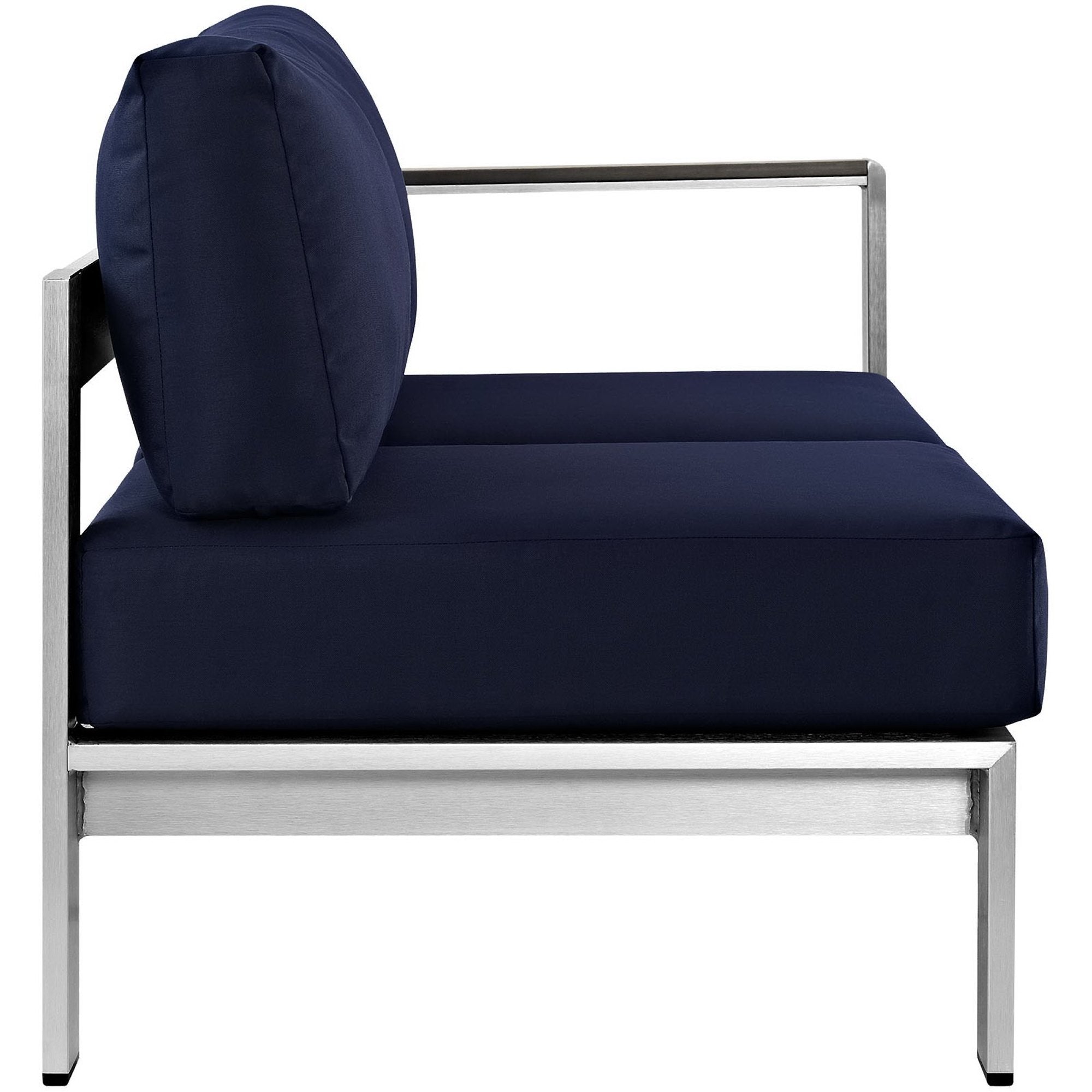 Modway Shore Right-Arm Corner Sectional Outdoor Patio Aluminum Loveseat