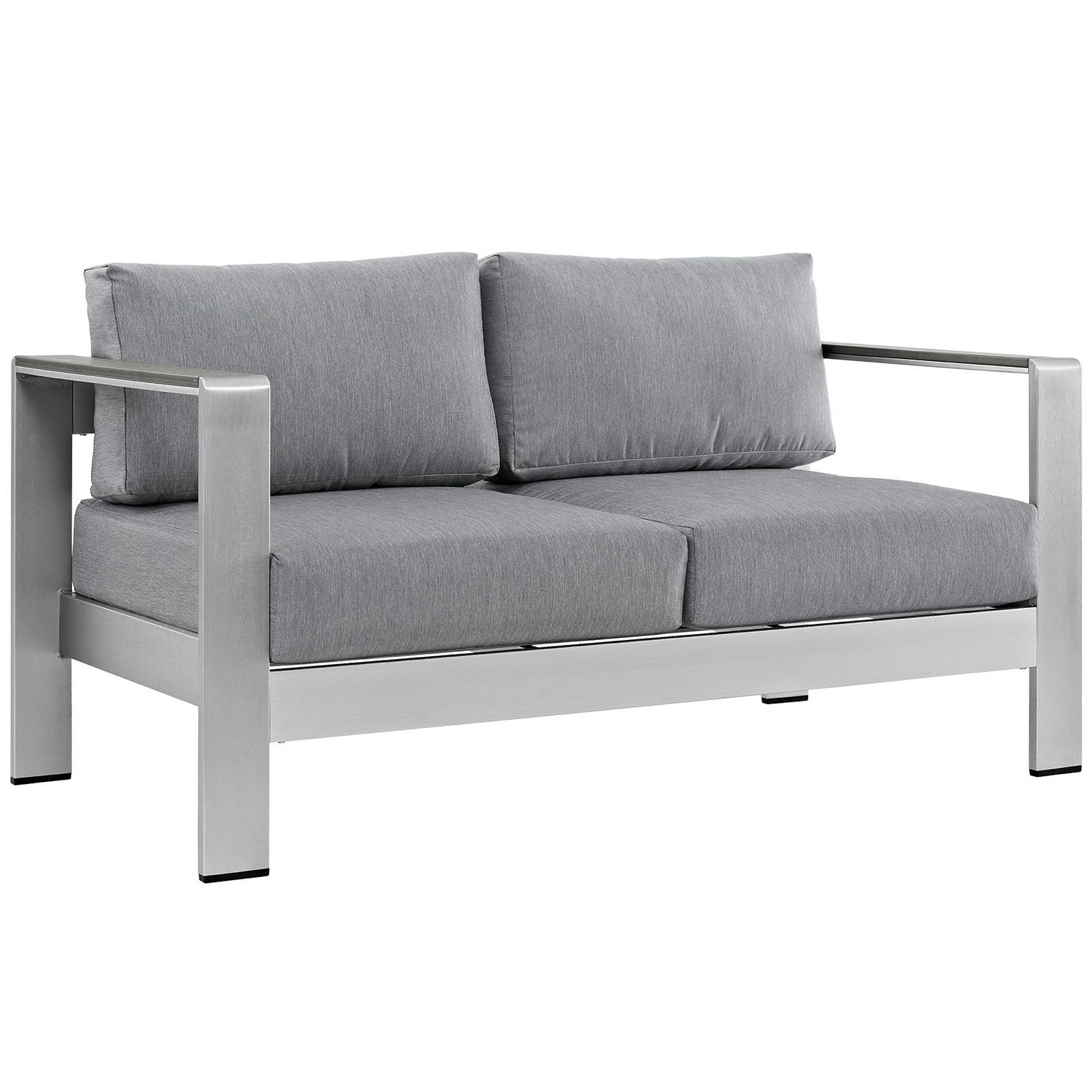 Modway Shore Outdoor Patio Aluminum Loveseat