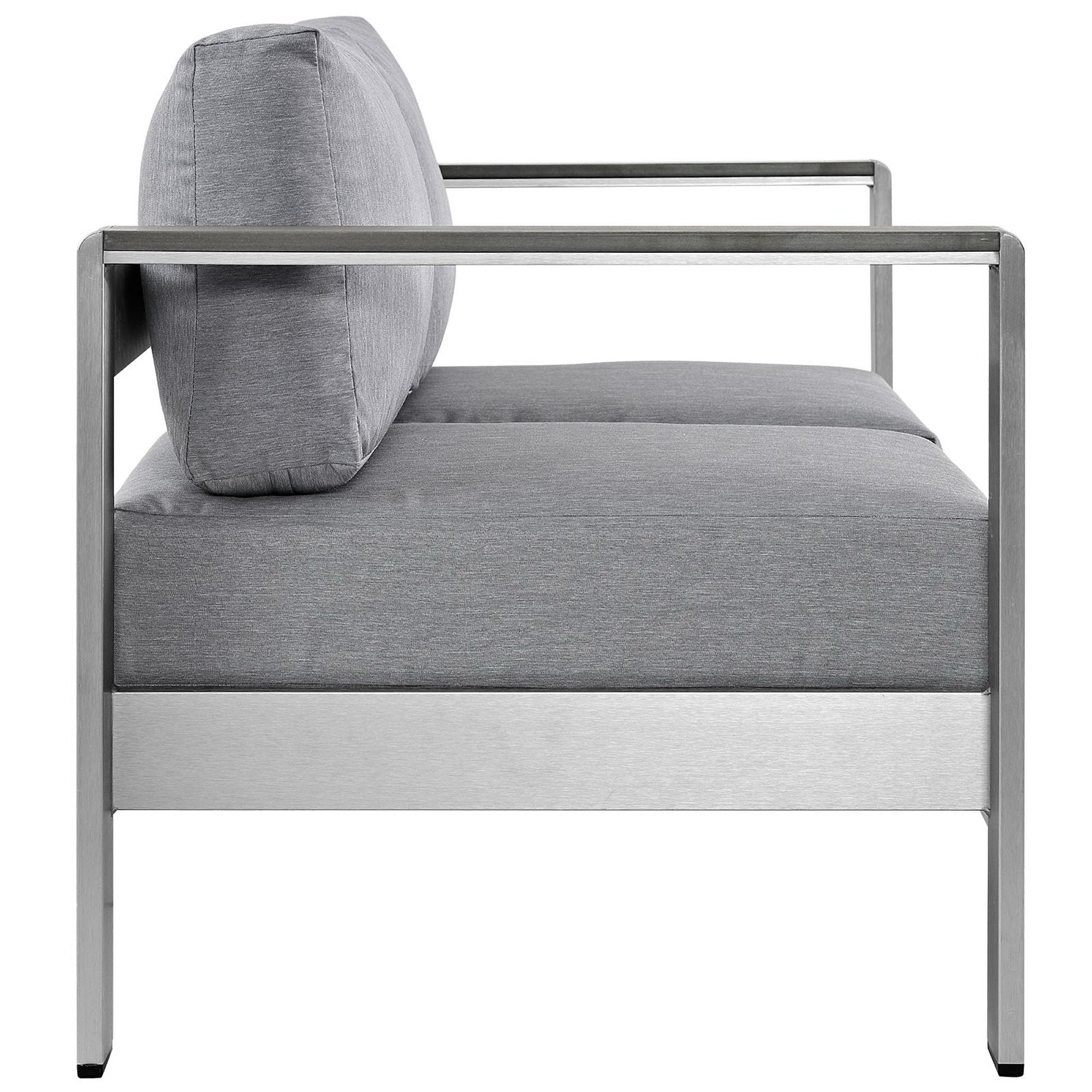 Modway Shore Outdoor Patio Aluminum Loveseat