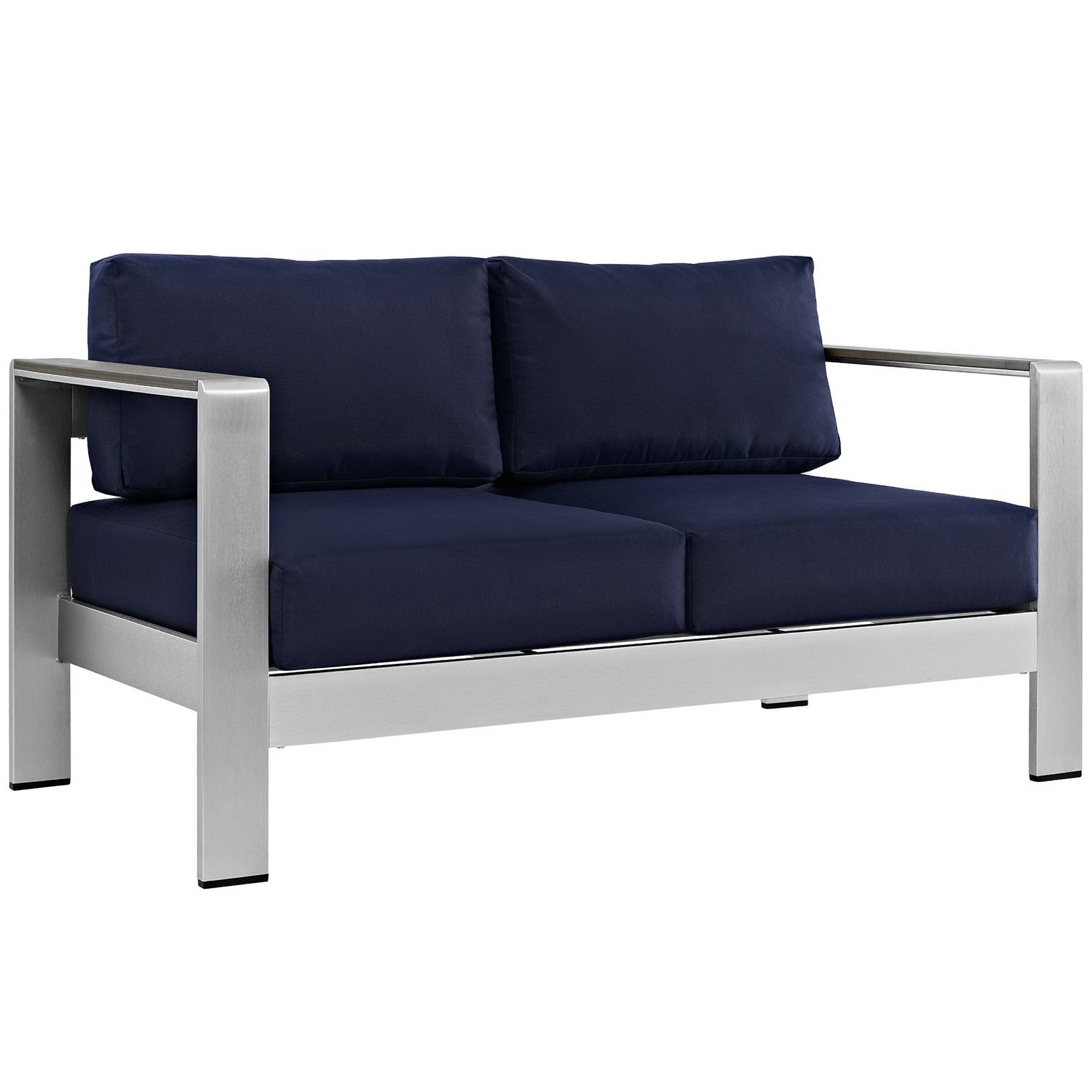 Modway Shore Outdoor Patio Aluminum Loveseat