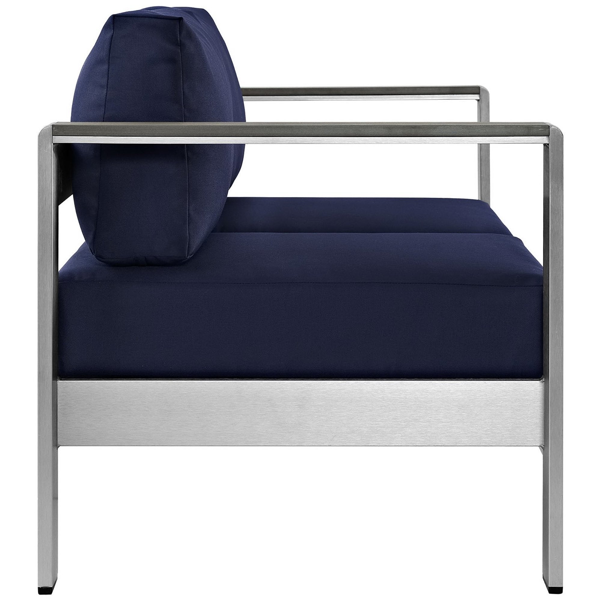 Modway Shore Outdoor Patio Aluminum Loveseat