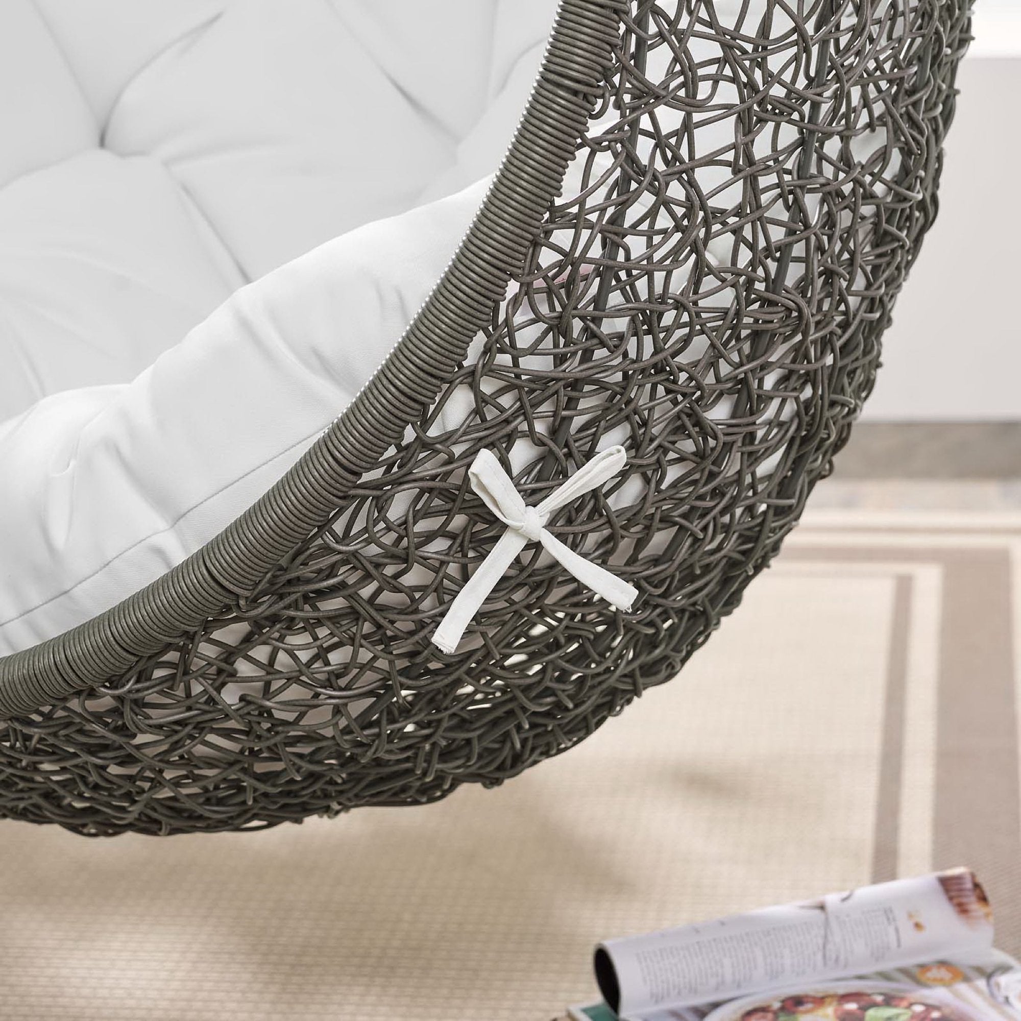 Modway Hide Outdoor Patio Swing Chair With Stand