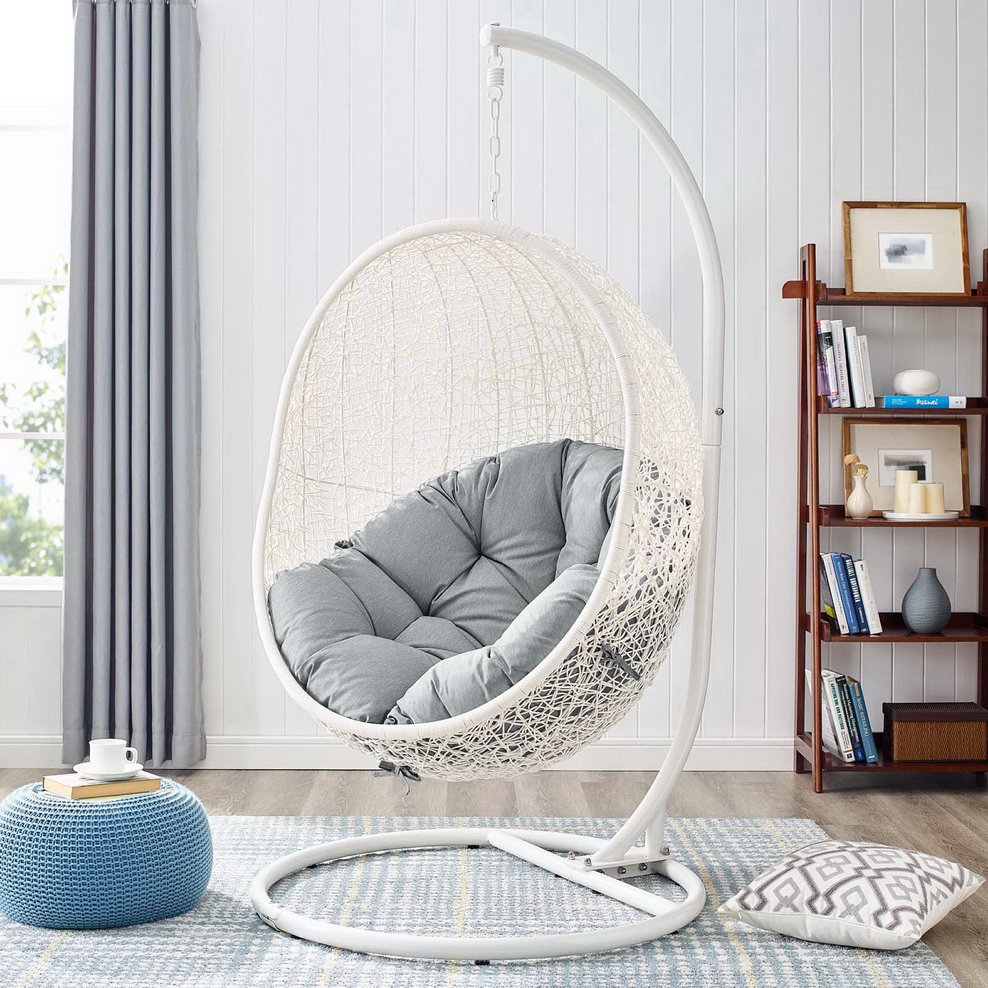 Modway Hide Outdoor Patio Swing Chair With Stand