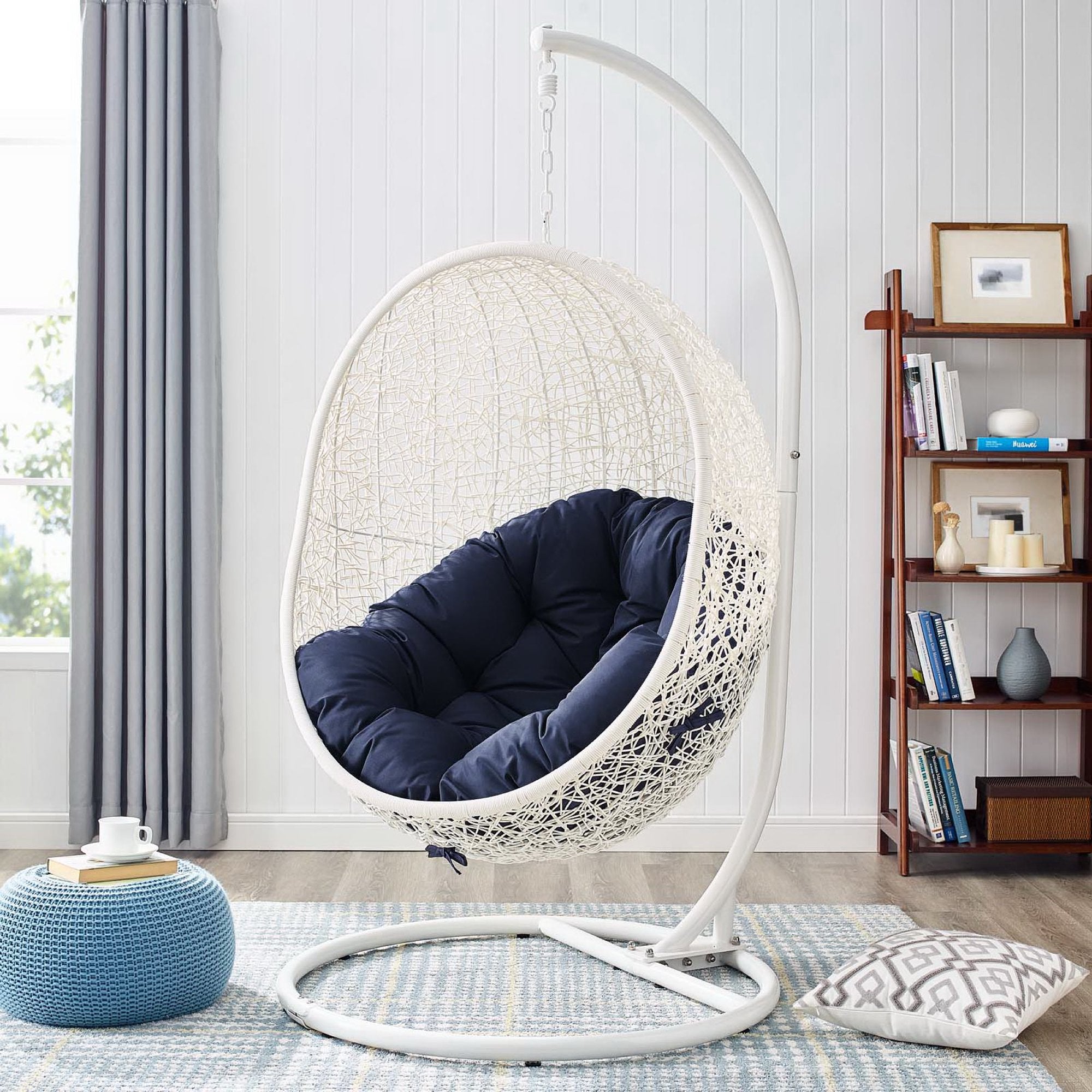 Modway Hide Outdoor Patio Swing Chair With Stand