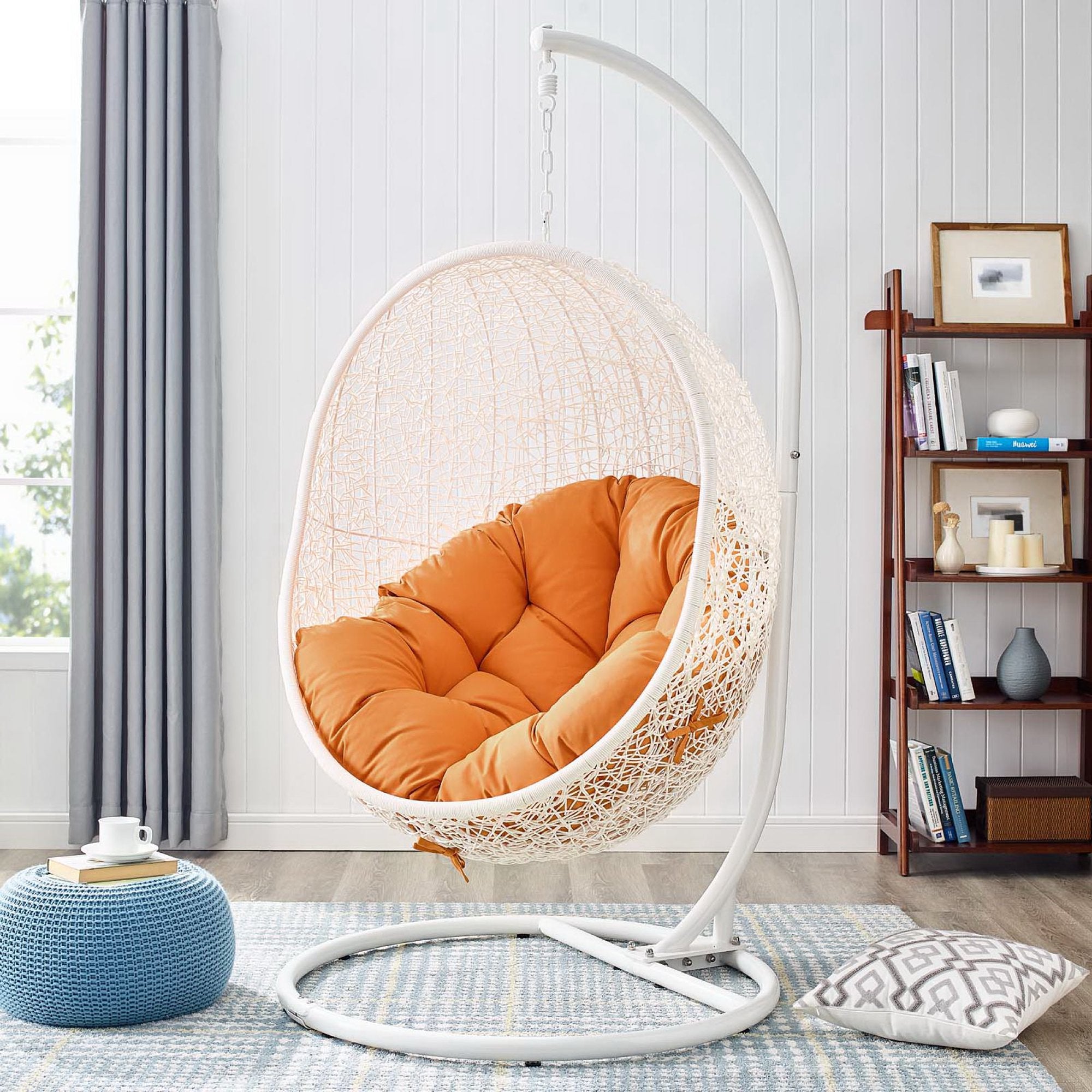 Modway Hide Outdoor Patio Swing Chair With Stand