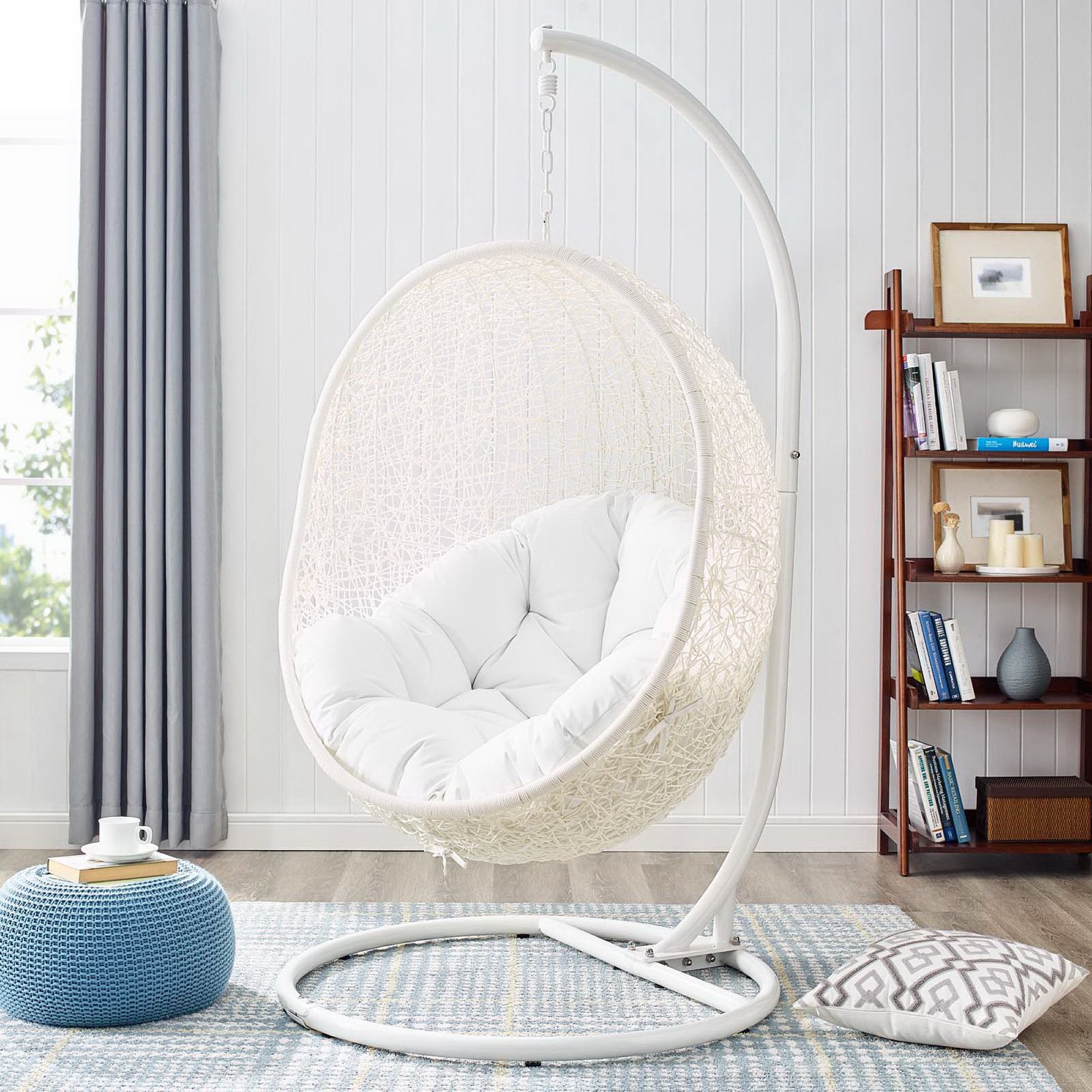 Modway Hide Outdoor Patio Swing Chair With Stand