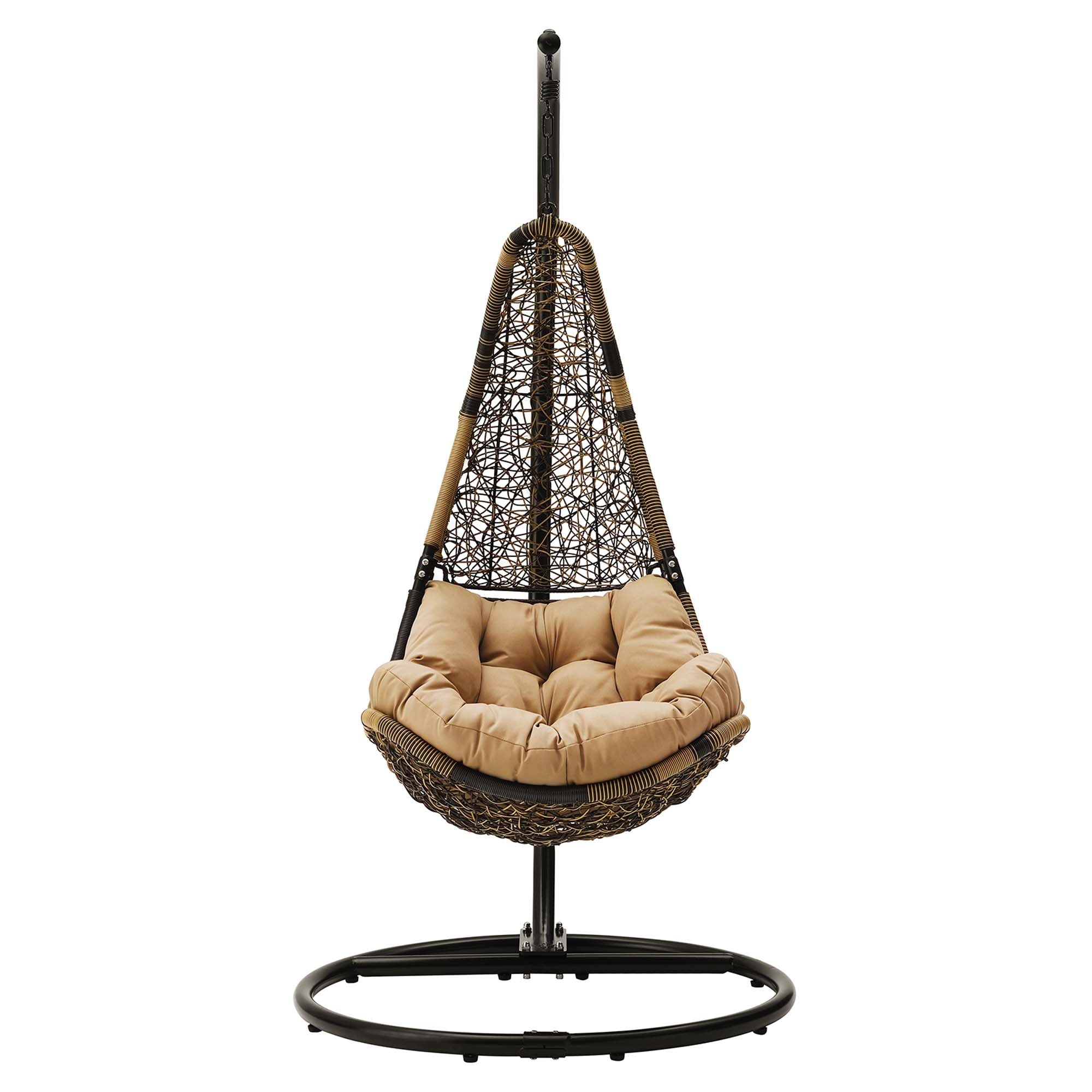 Modway Abate Wicker Rattan Outdoor Patio Swing Chair