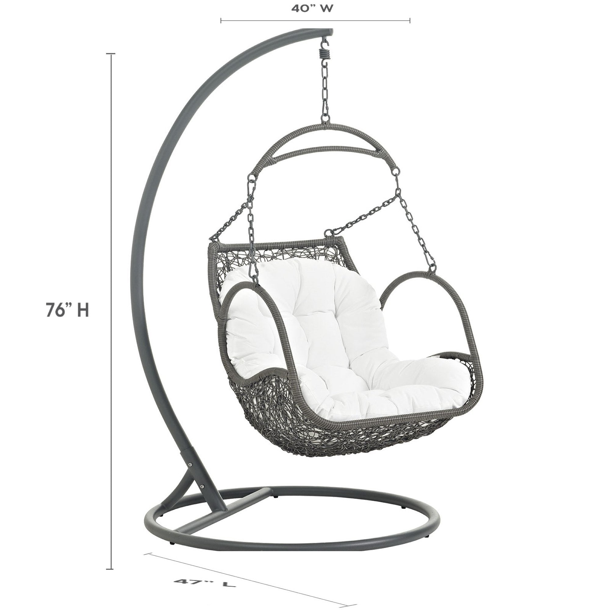 Modway Arbor Outdoor Patio Wood Swing Chair