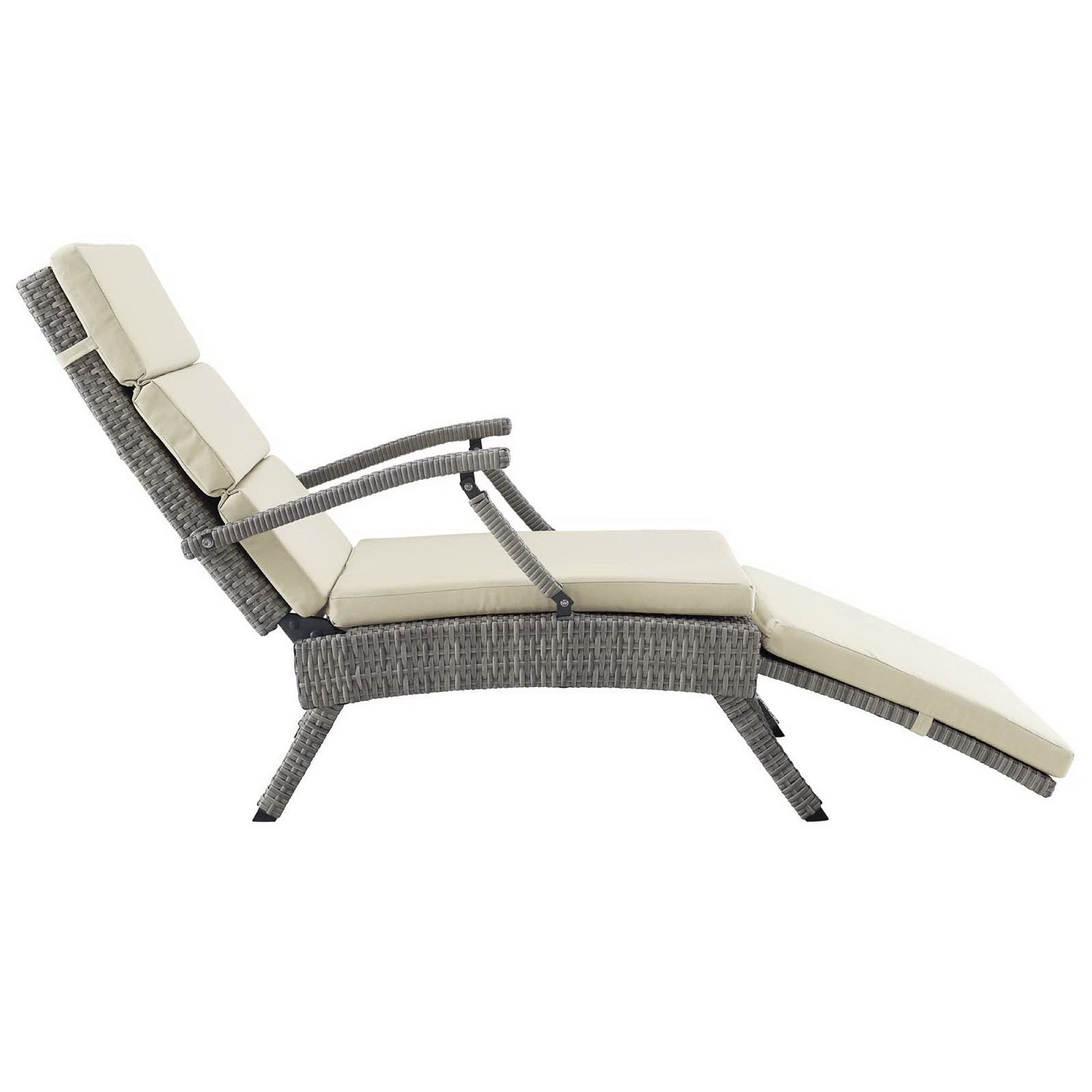 Modway Envisage Chaise Outdoor Patio Wicker Rattan Lounge Chair