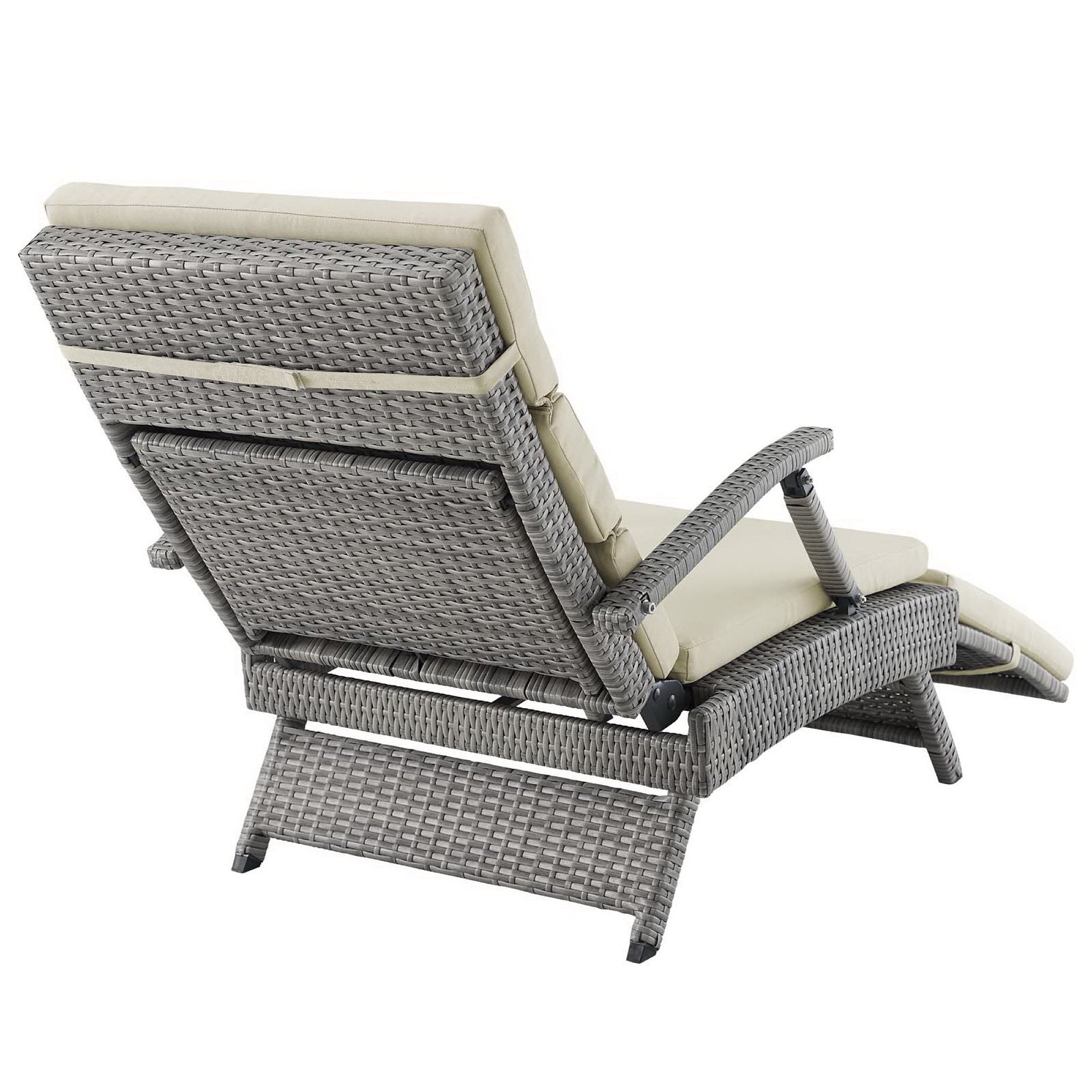 Modway Envisage Chaise Outdoor Patio Wicker Rattan Lounge Chair