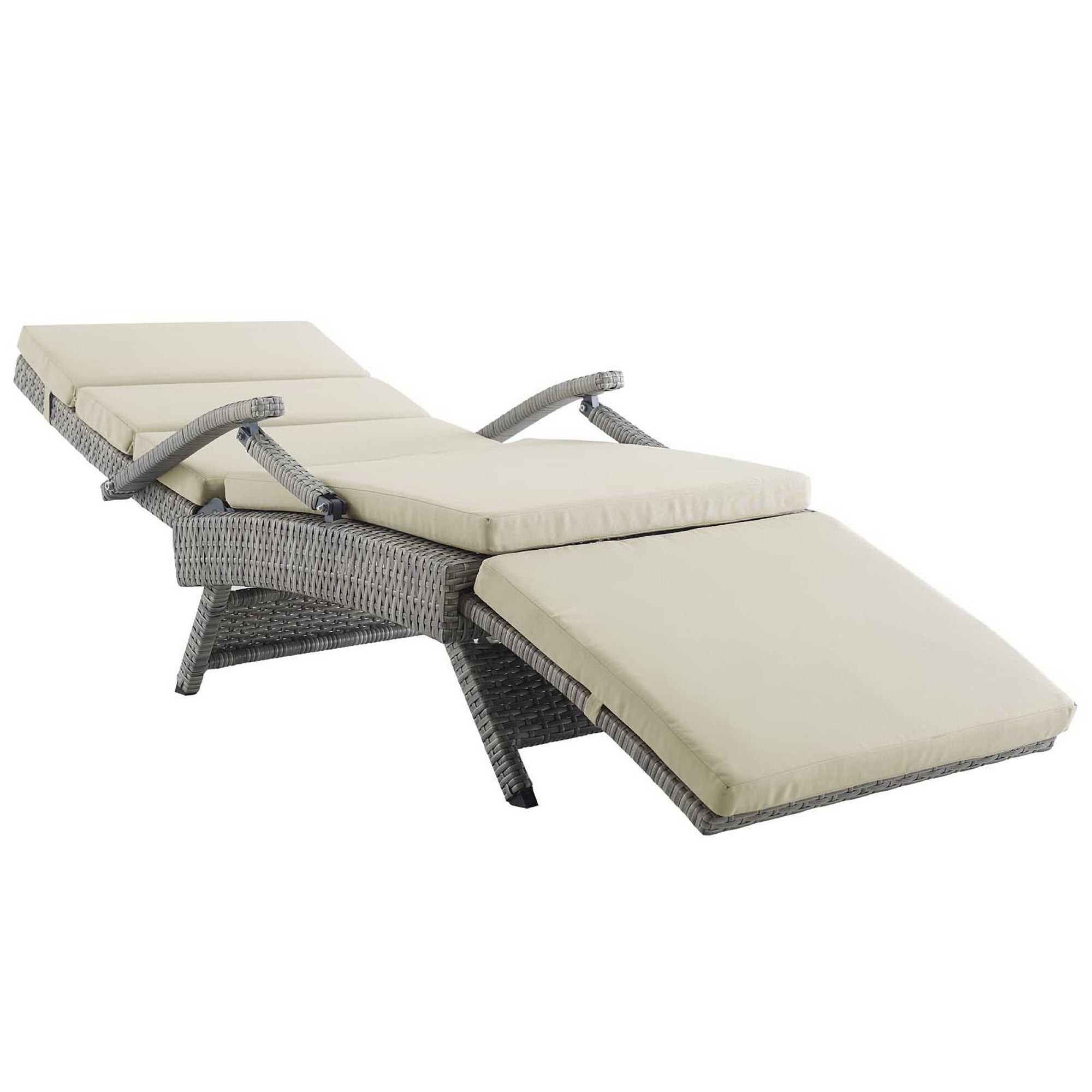 Modway Envisage Chaise Outdoor Patio Wicker Rattan Lounge Chair