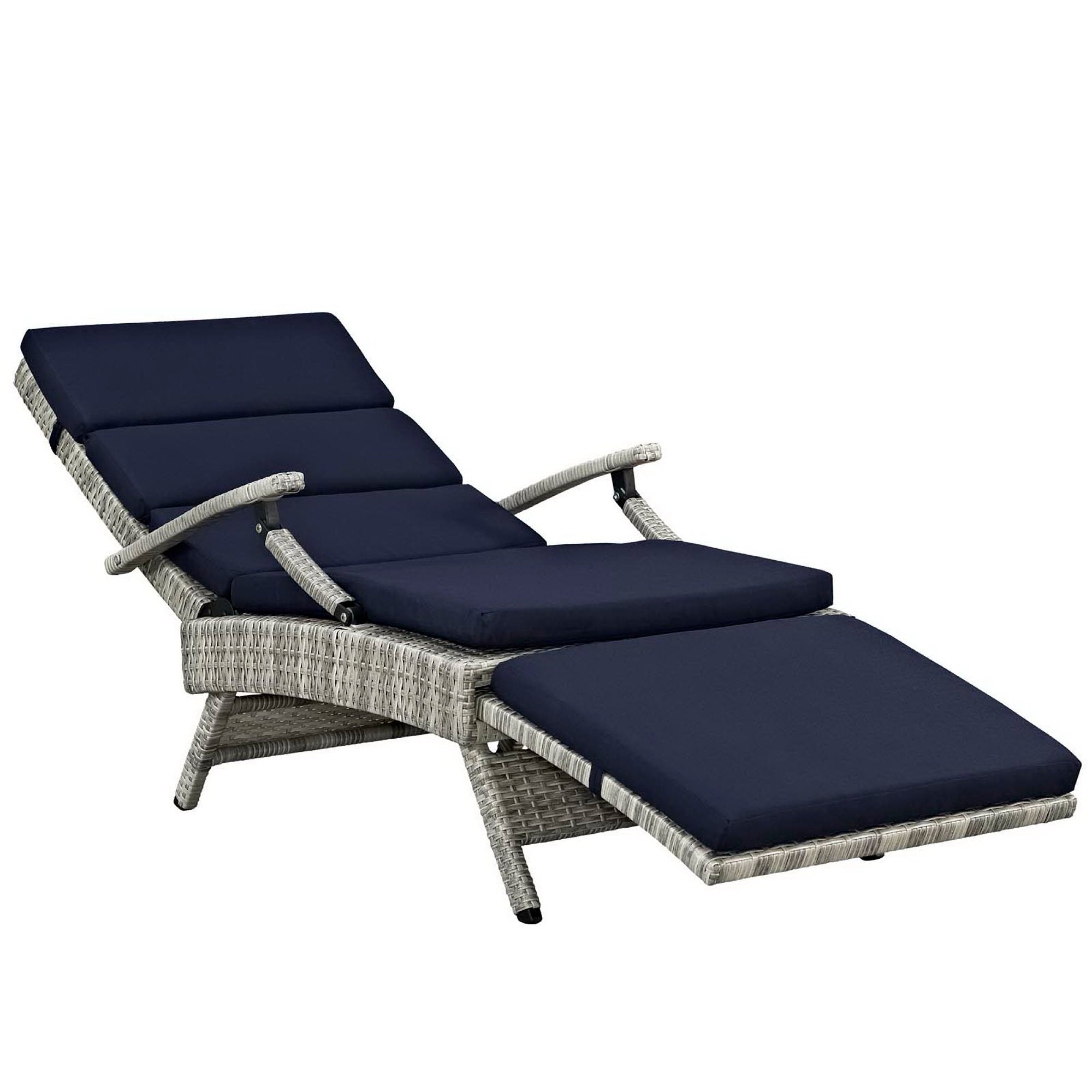 Modway Envisage Chaise Outdoor Patio Wicker Rattan Lounge Chair