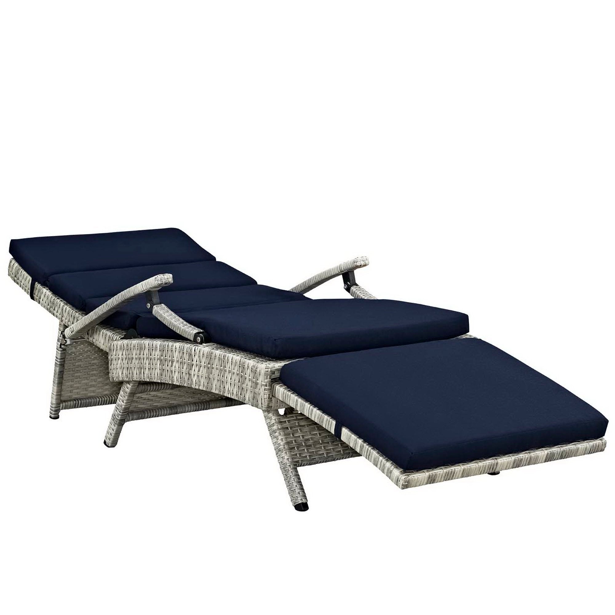 Modway Envisage Chaise Outdoor Patio Wicker Rattan Lounge Chair