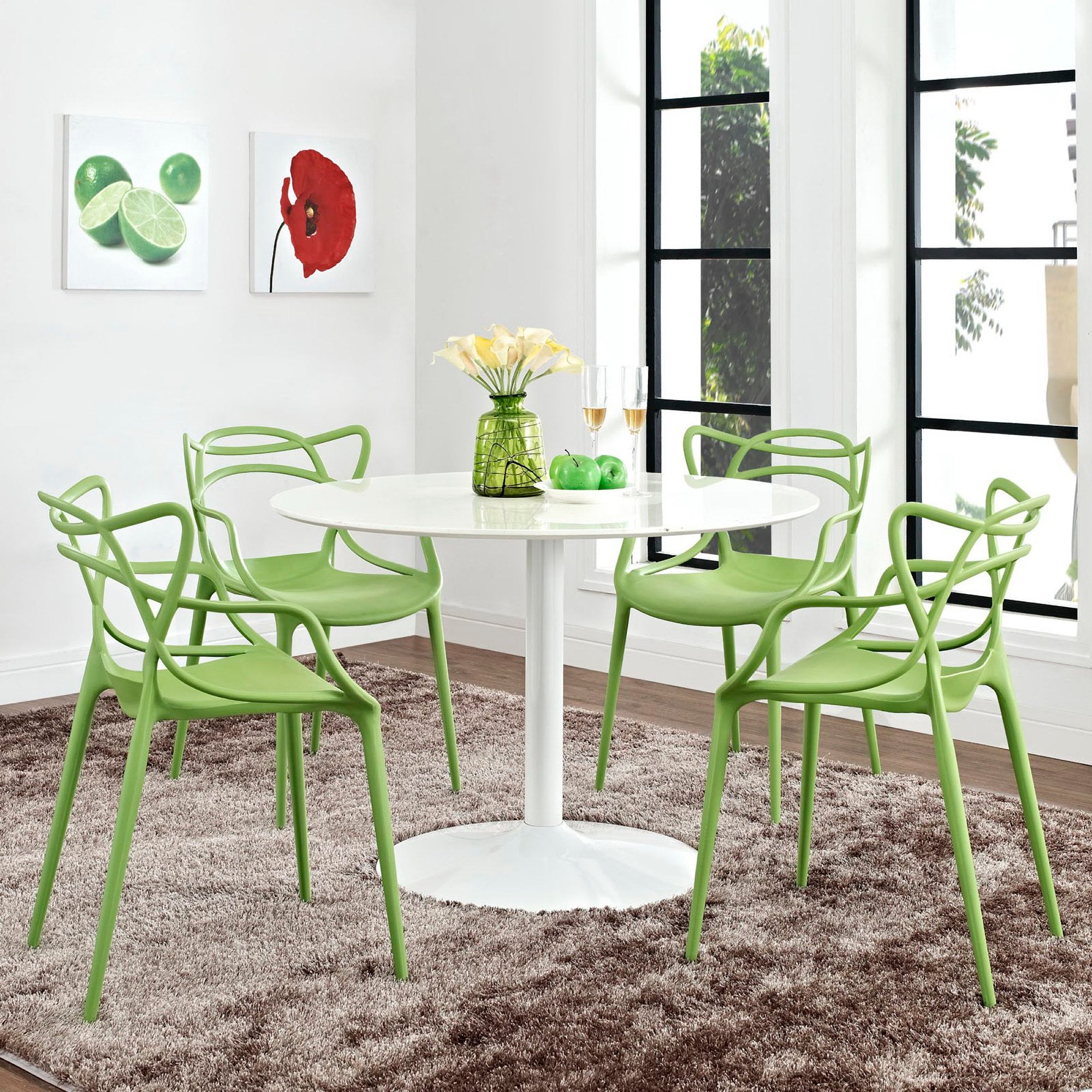 Modway Entangled Dining Set Set of 4