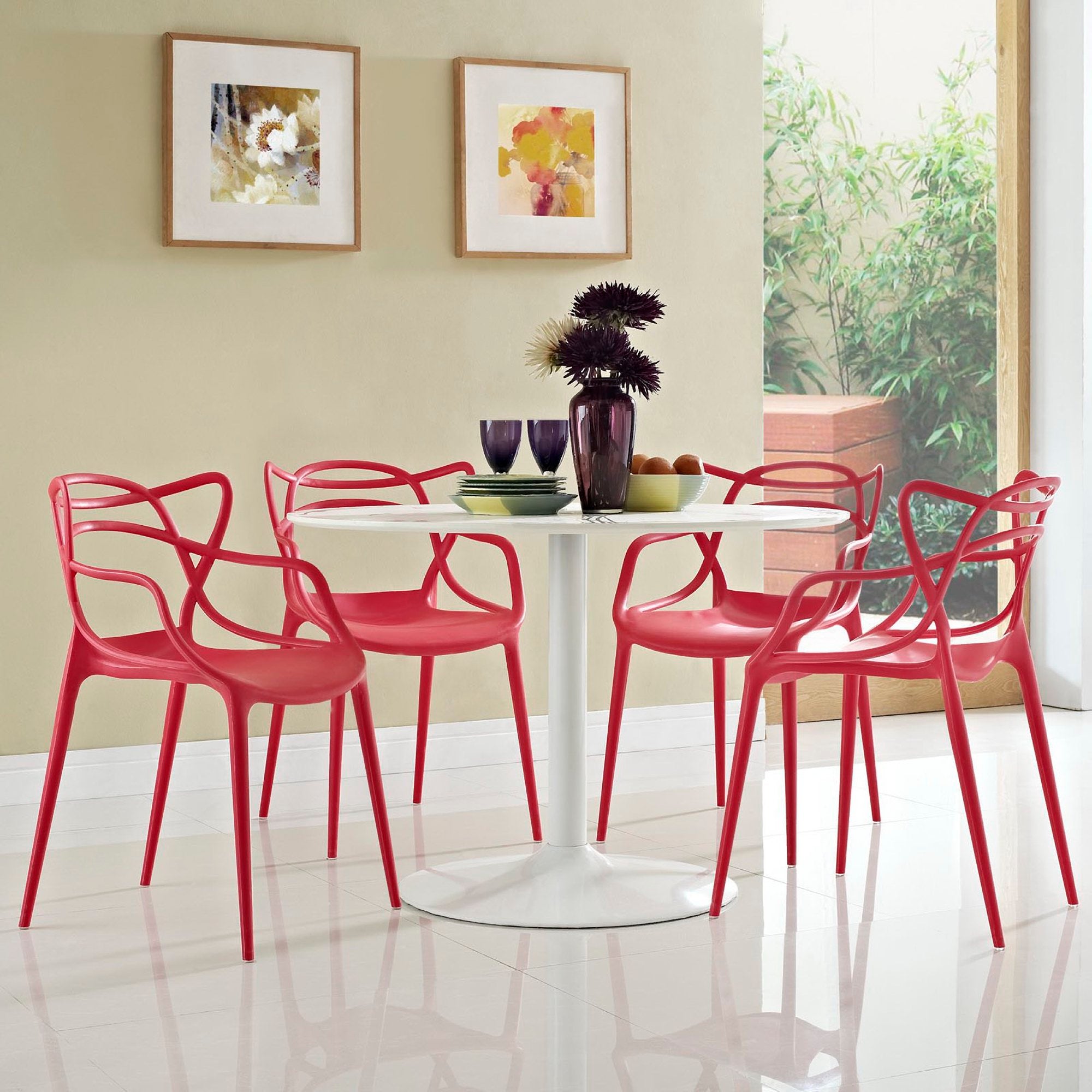 Modway Entangled Dining Set Set of 4