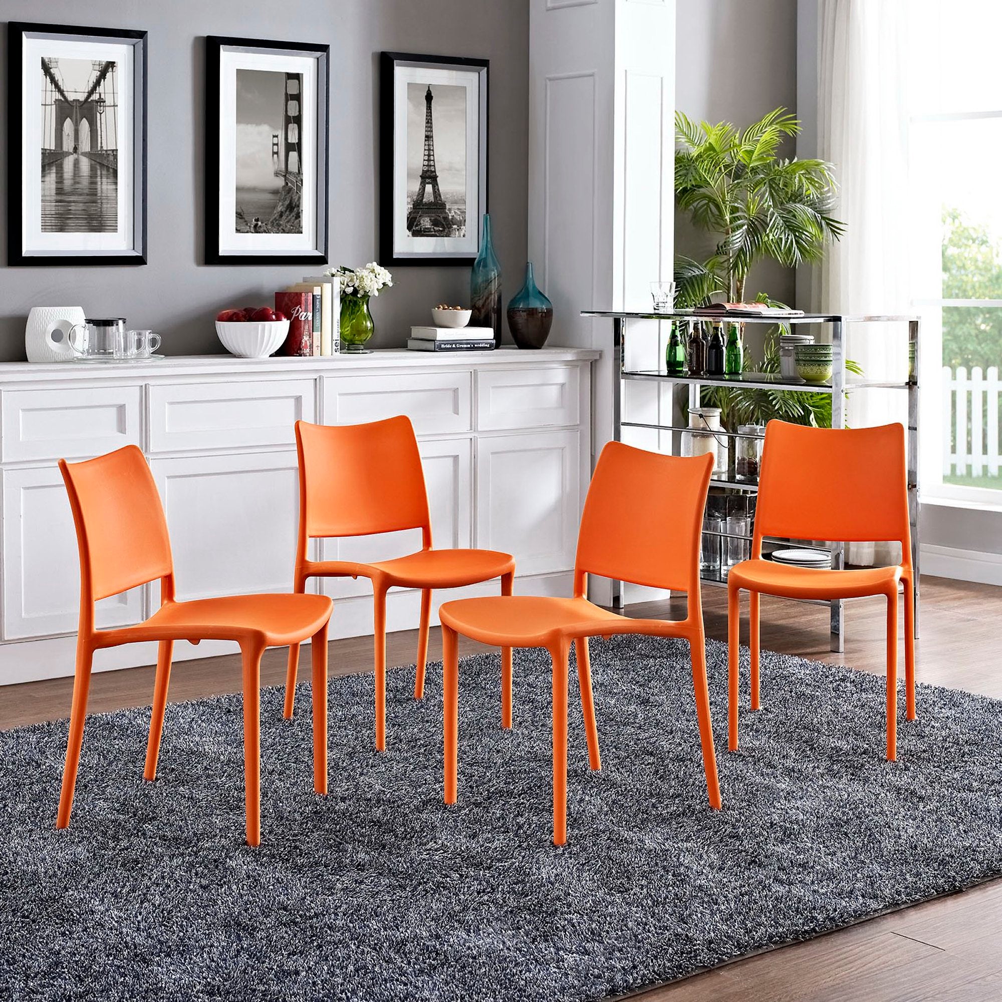 Modway Hipster Dining Side Chair Set of 4