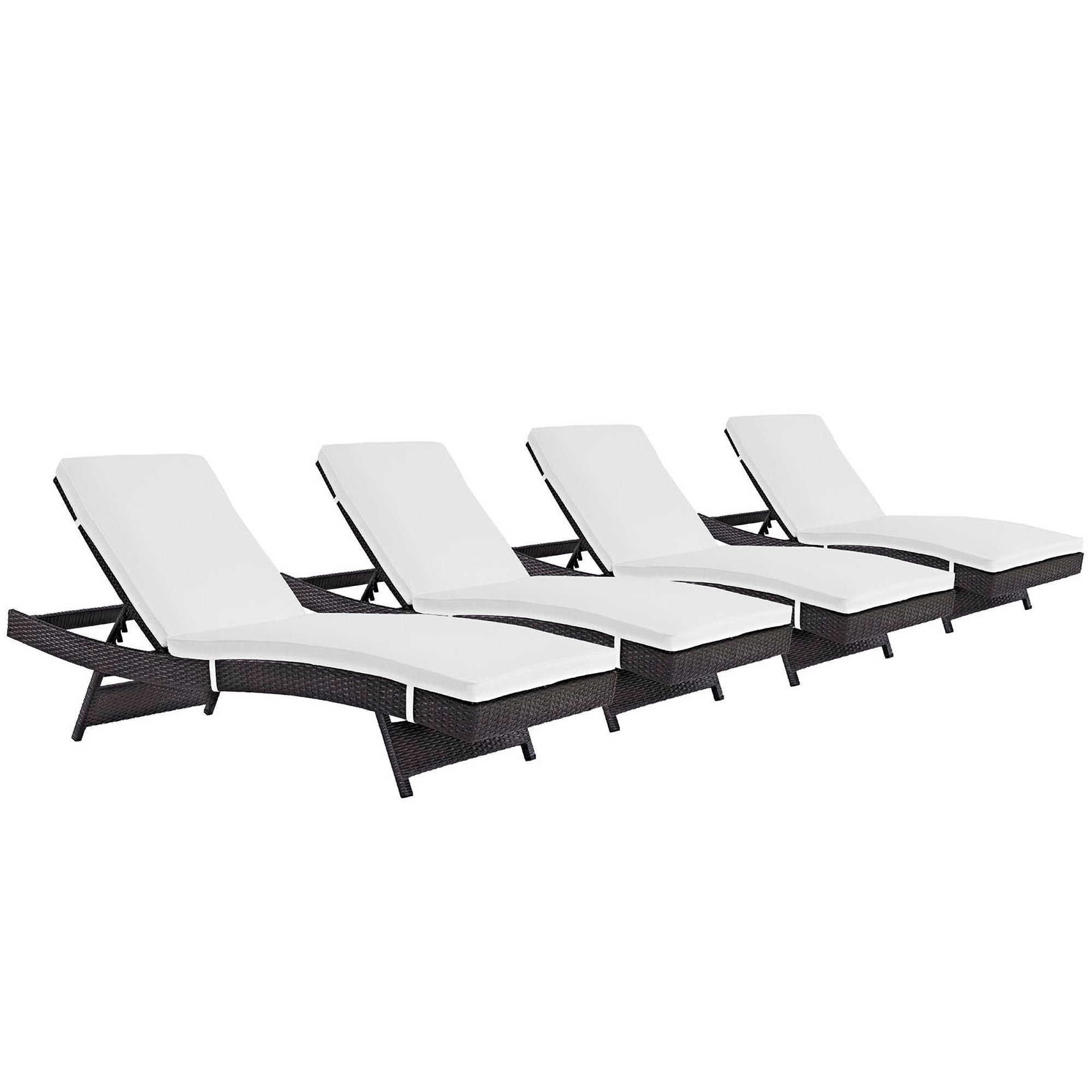 Modway Convene Outdoor Patio Chaise Set of 4