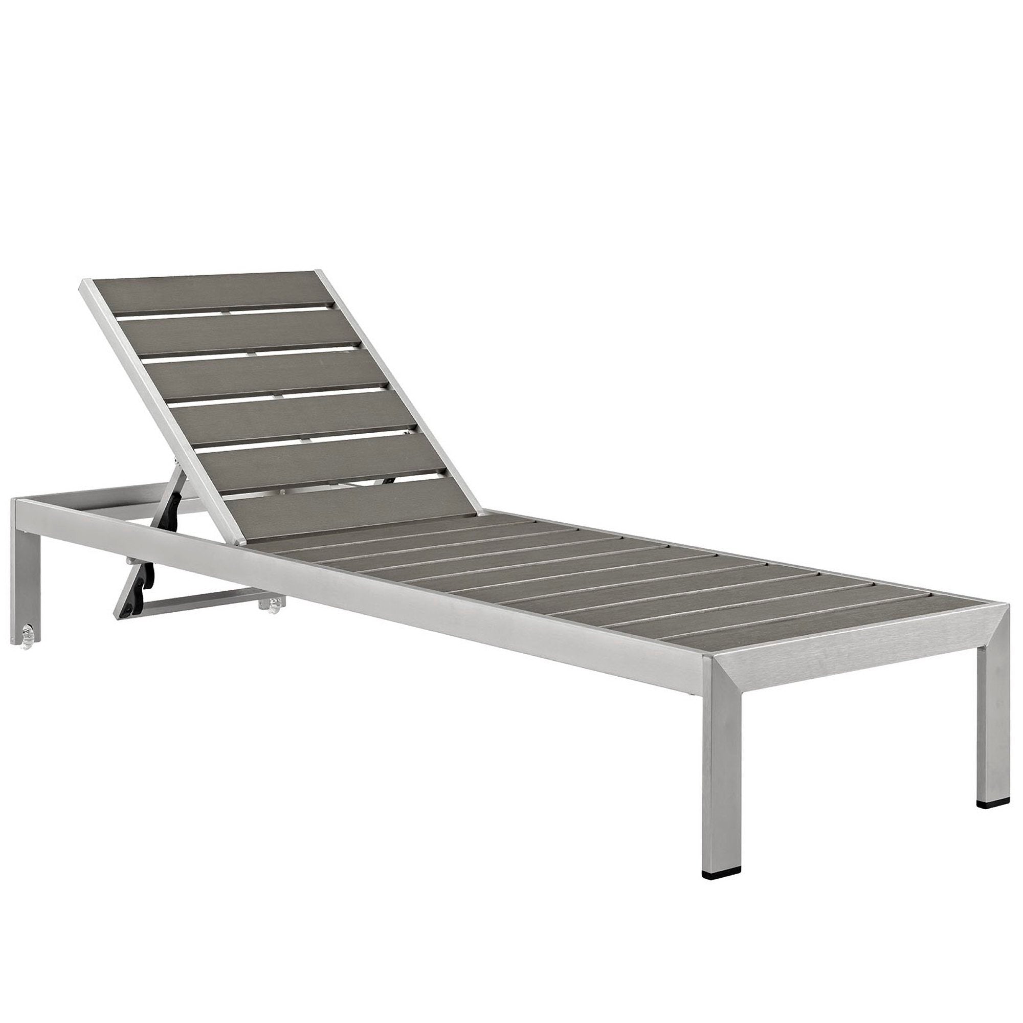 Modway Shore Outdoor Patio Aluminum Chaise Set of 2
