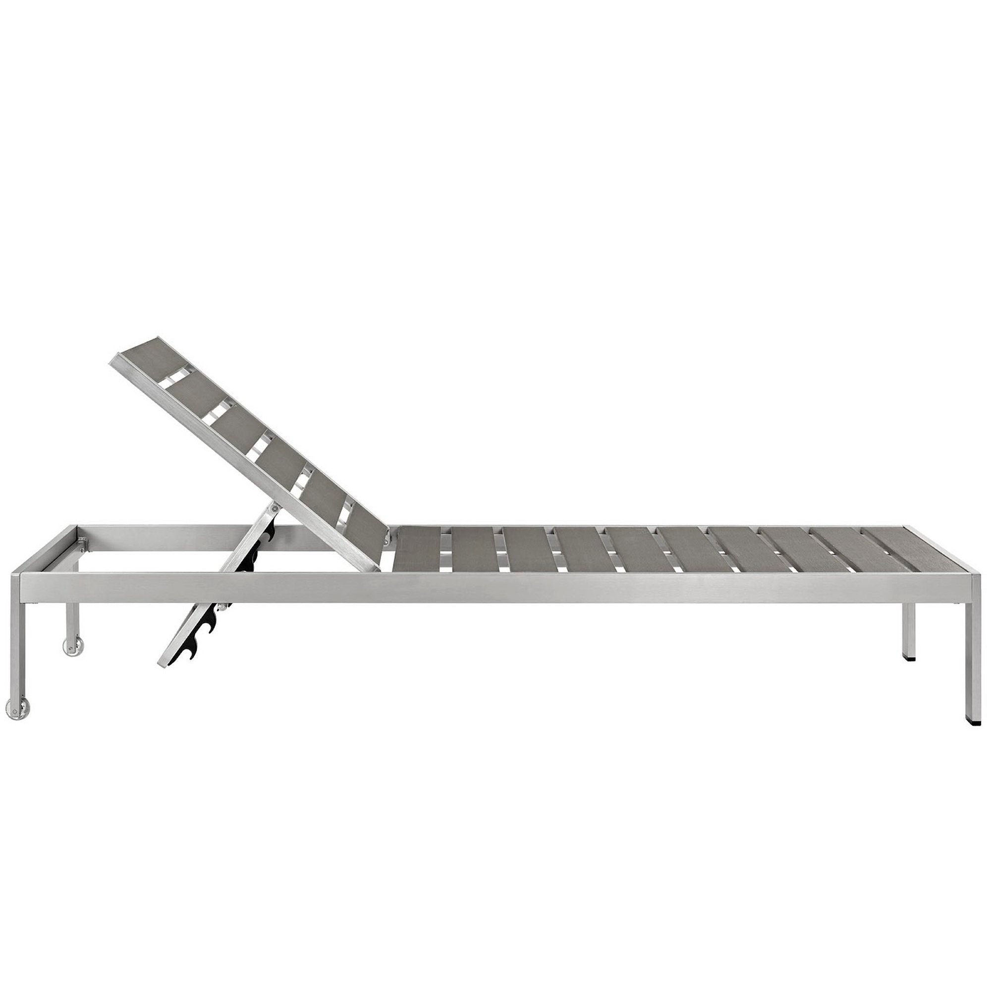 Modway Shore Outdoor Patio Aluminum Chaise Set of 2