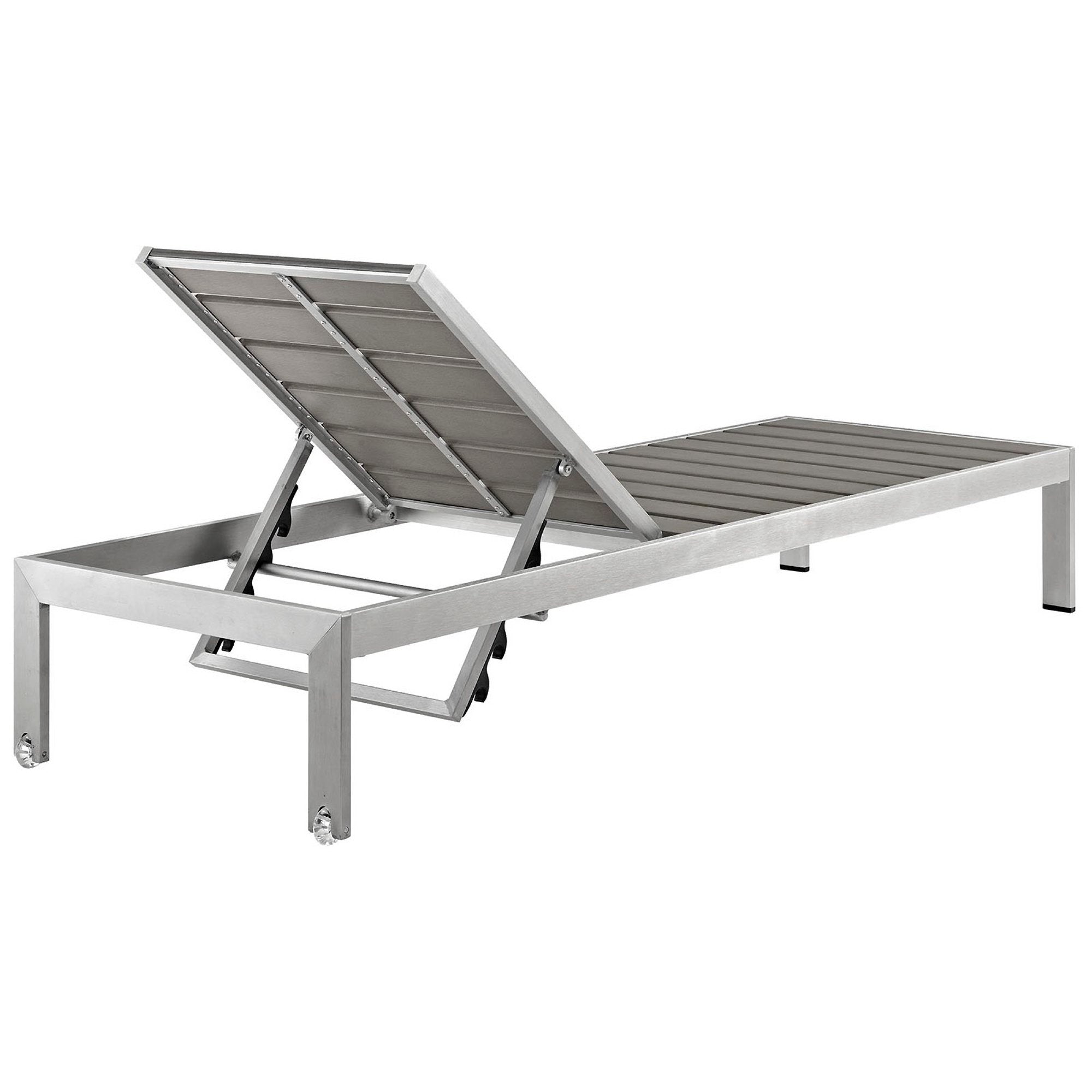 Modway Shore Outdoor Patio Aluminum Chaise Set of 2