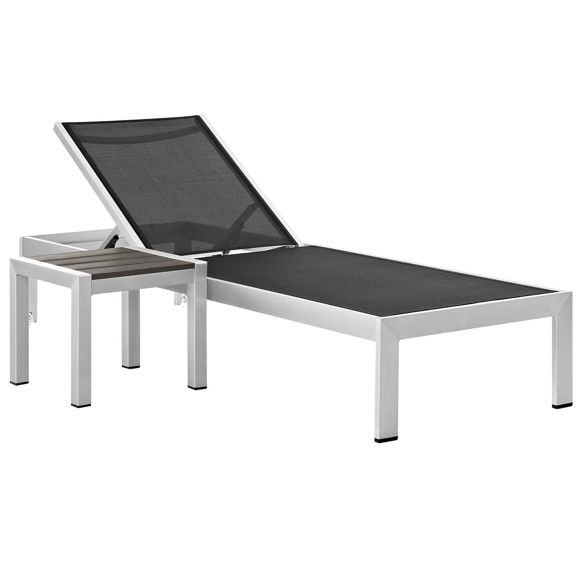 Modway Shore 2 Piece Outdoor Patio Aluminum Set