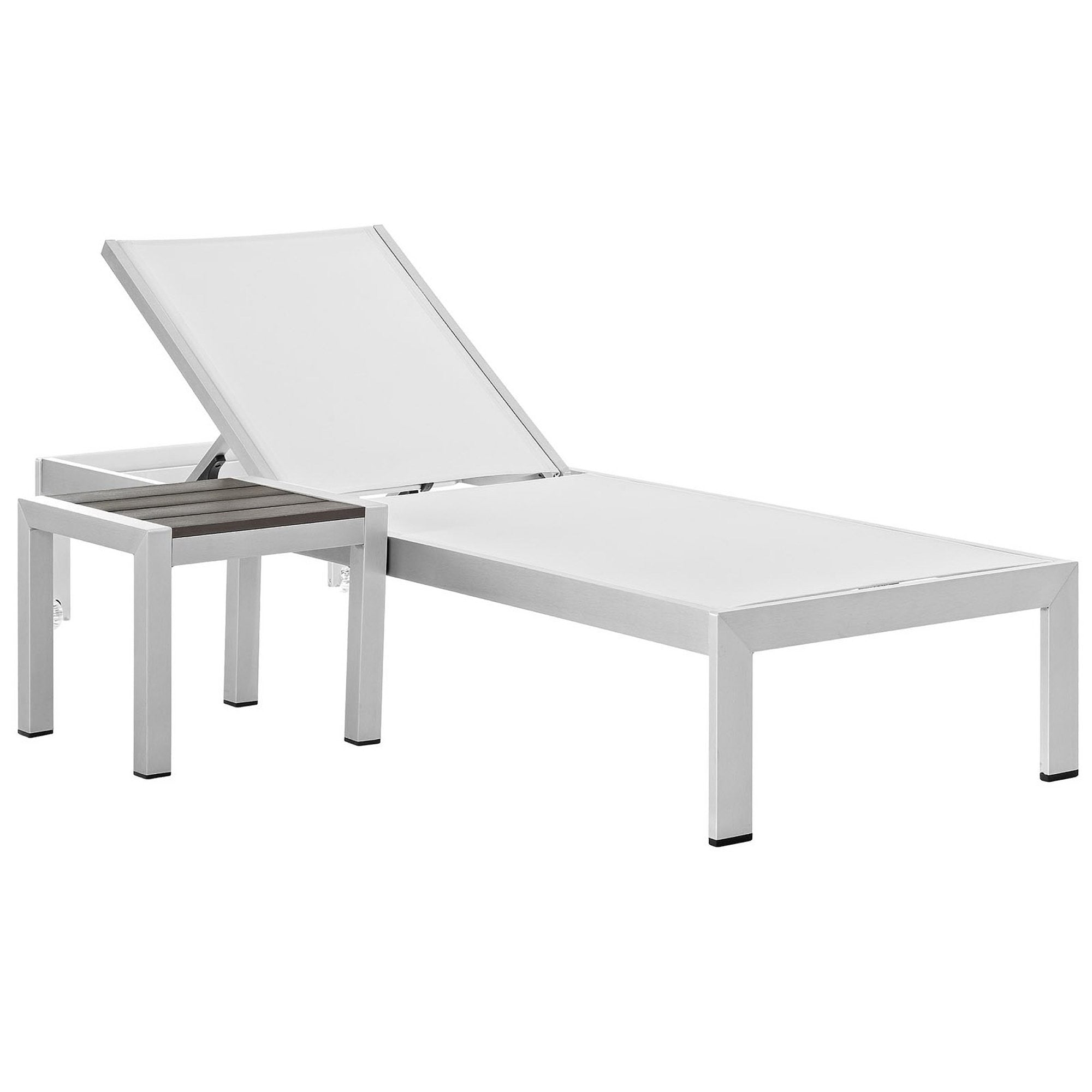 Modway Shore 2 Piece Outdoor Patio Aluminum Set