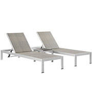 Modway Shore 3 Piece Outdoor Patio Aluminum Set