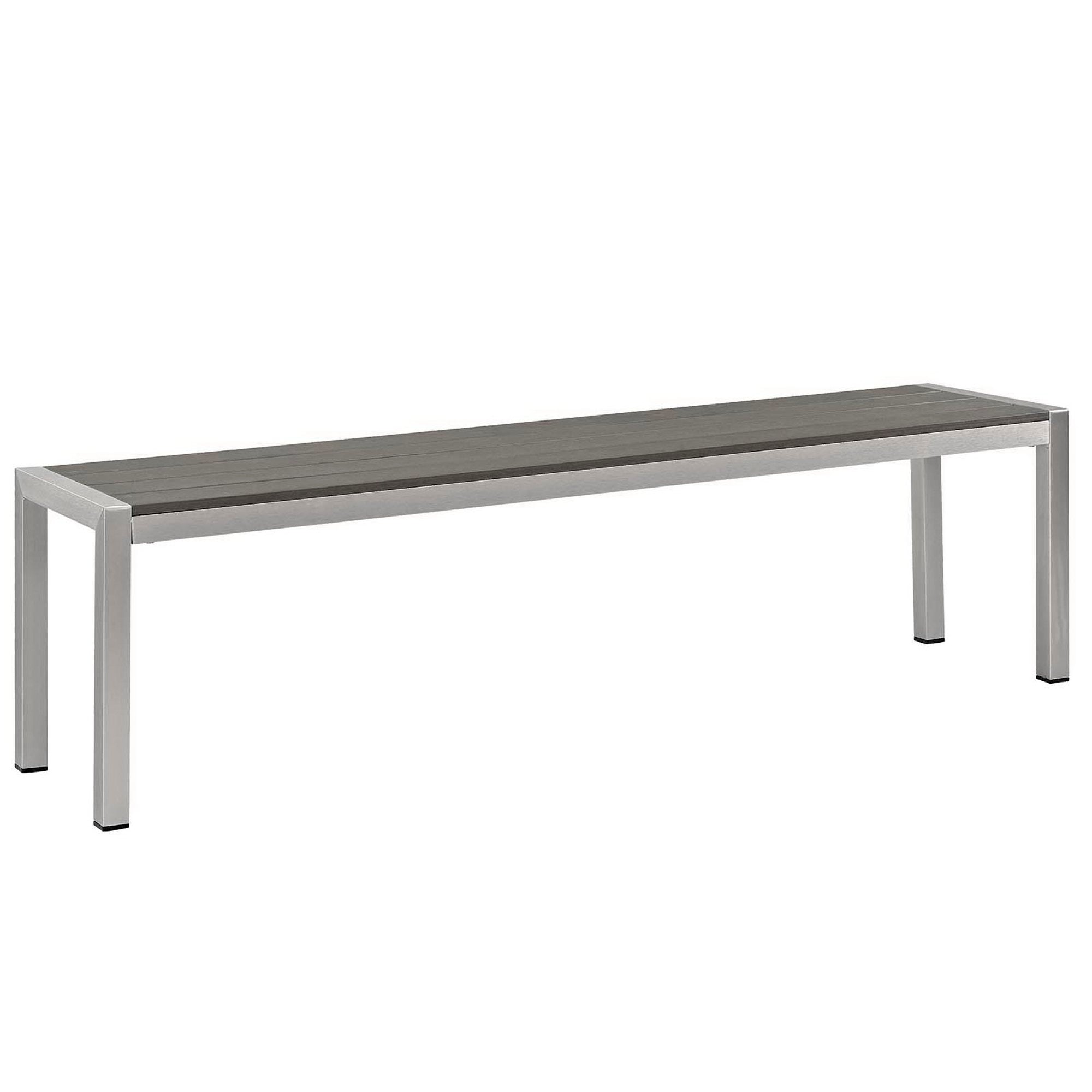 Modway Shore 3 Piece Outdoor Patio Aluminum Dining Set