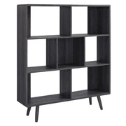 Modway Transmit 7-Shelf Wood Grain Bookcase