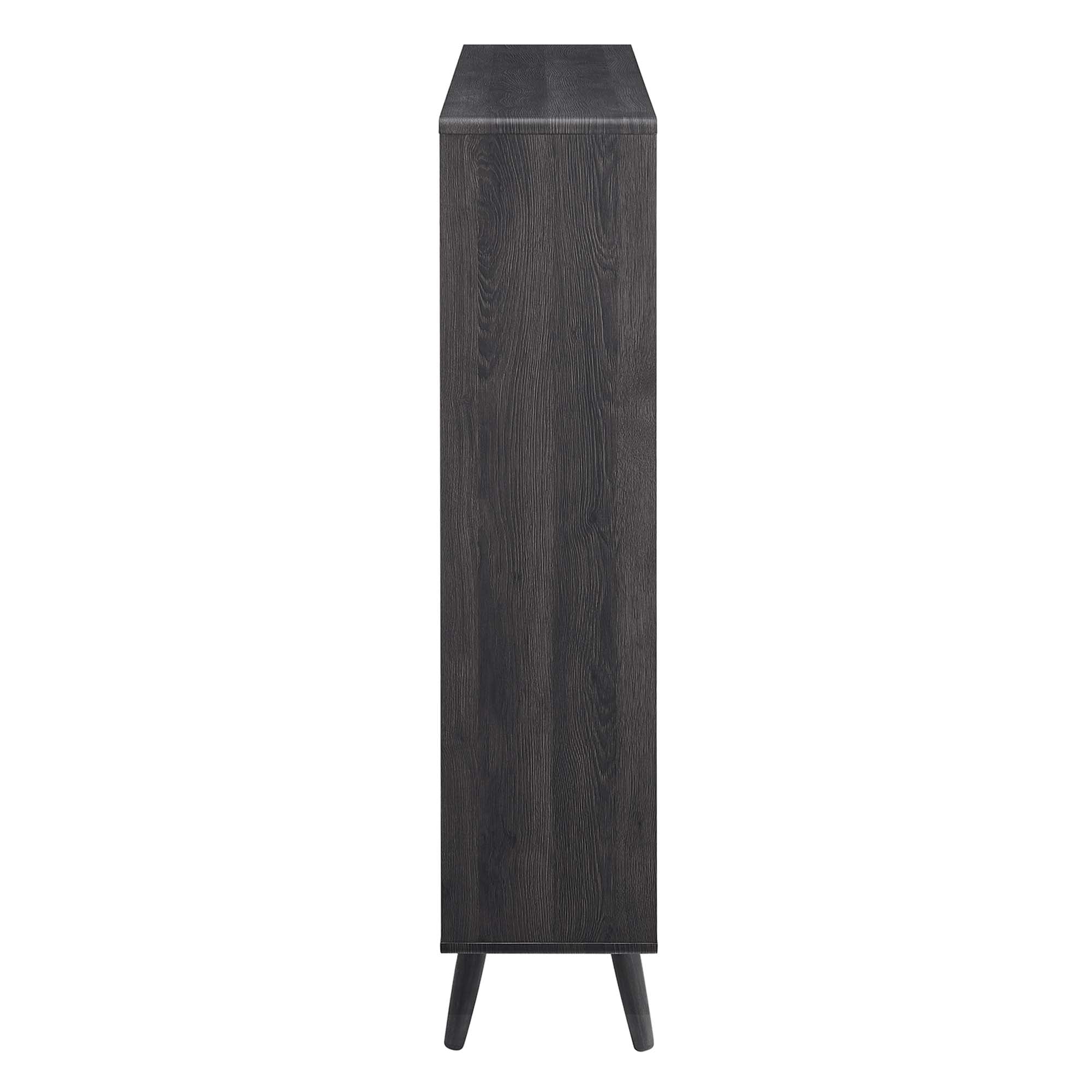 Modway Transmit 7-Shelf Wood Grain Bookcase