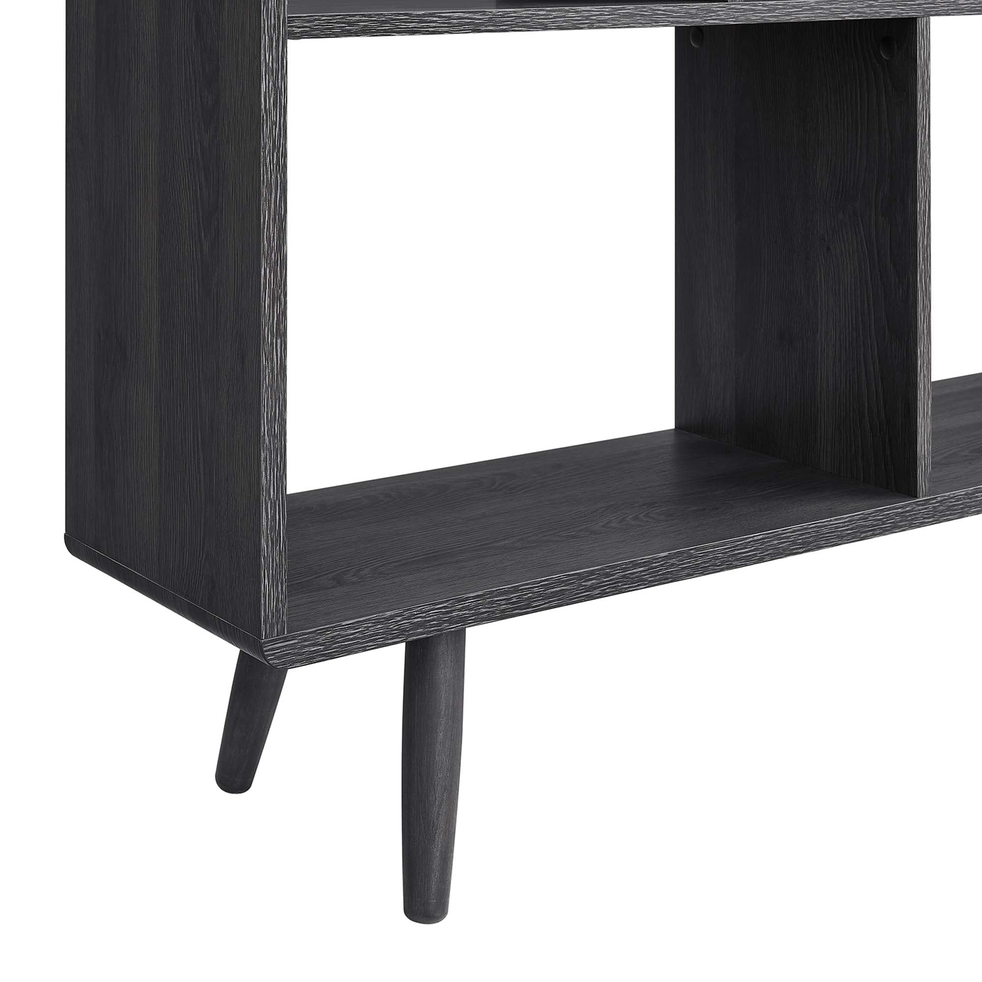 Modway Transmit 7-Shelf Wood Grain Bookcase
