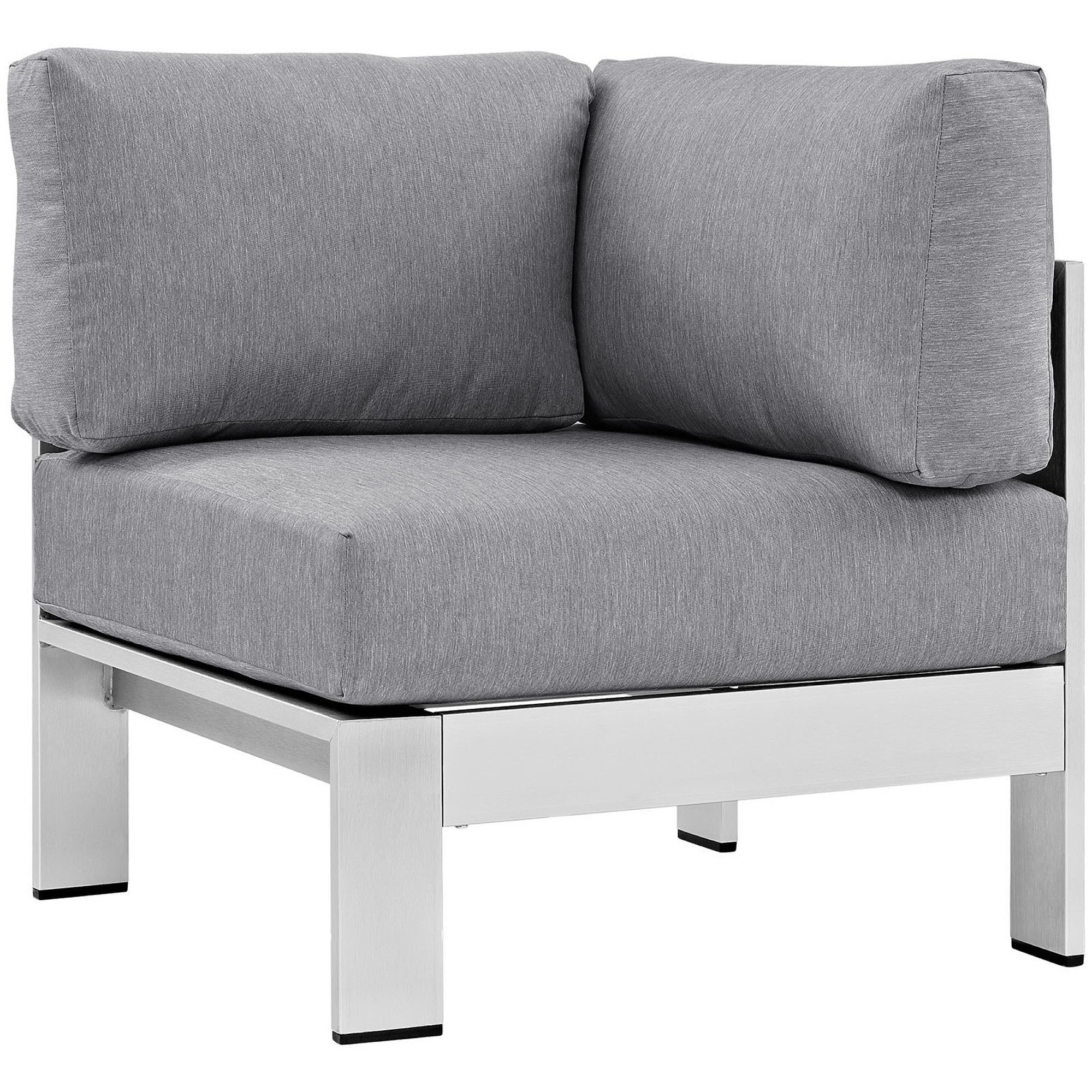 Modway Shore 6 Piece Outdoor Patio Aluminum Sectional Sofa Set