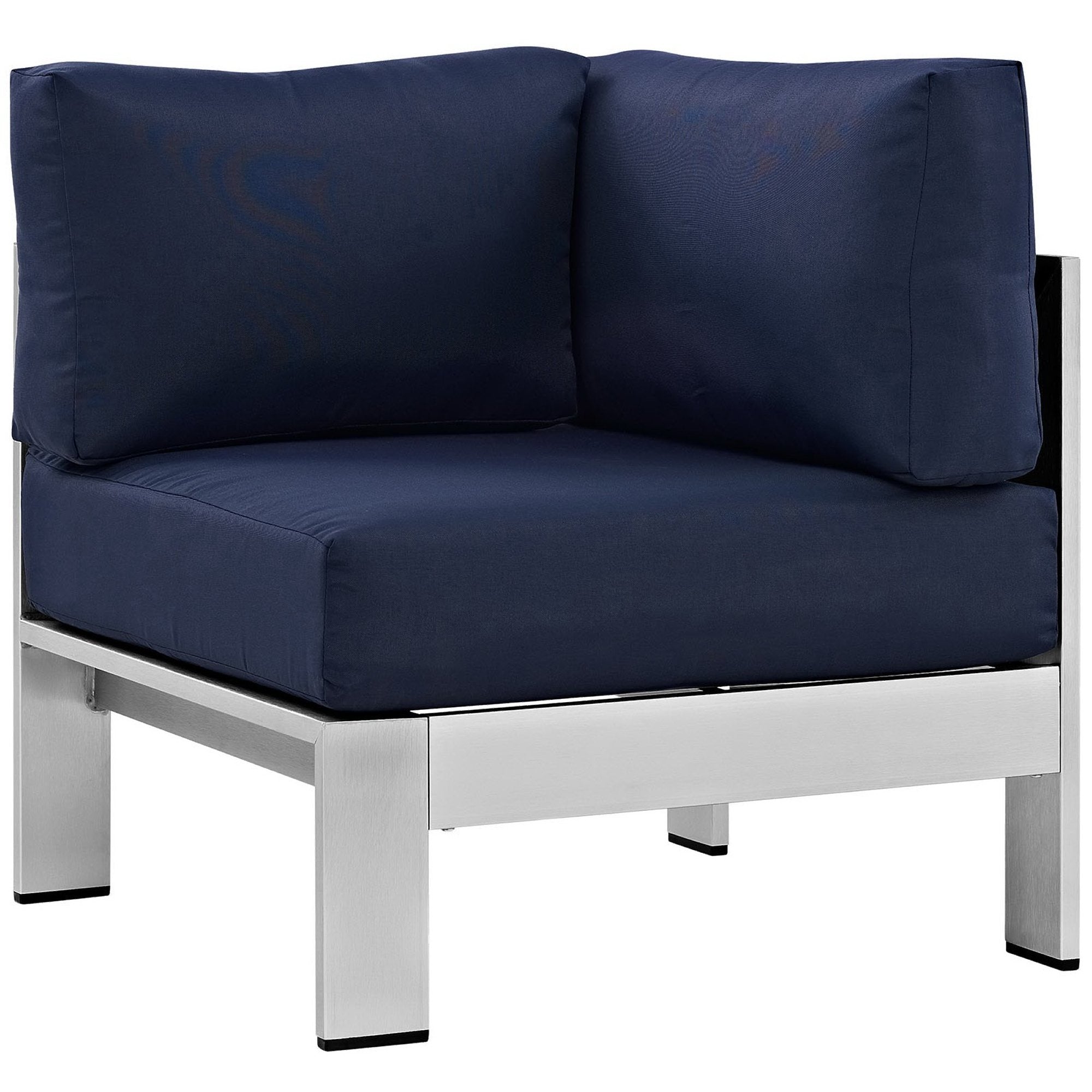 Modway Shore 6 Piece Outdoor Patio Aluminum Sectional Sofa Set