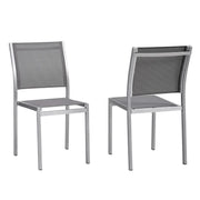 Modway Shore Outdoor Patio Aluminum Side Chair Set of 2