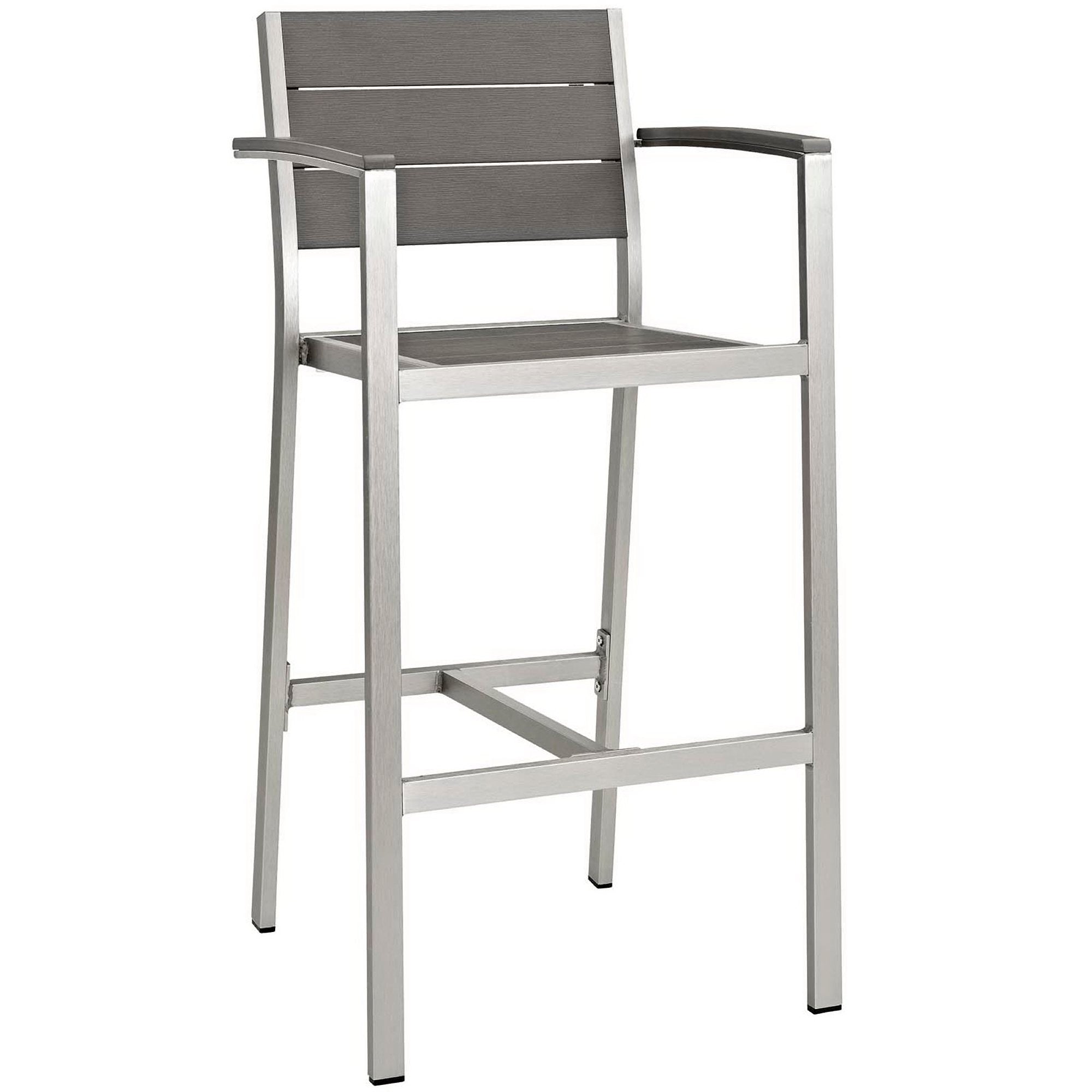 Modway Shore 7 Piece Outdoor Patio Aluminum Dining Set