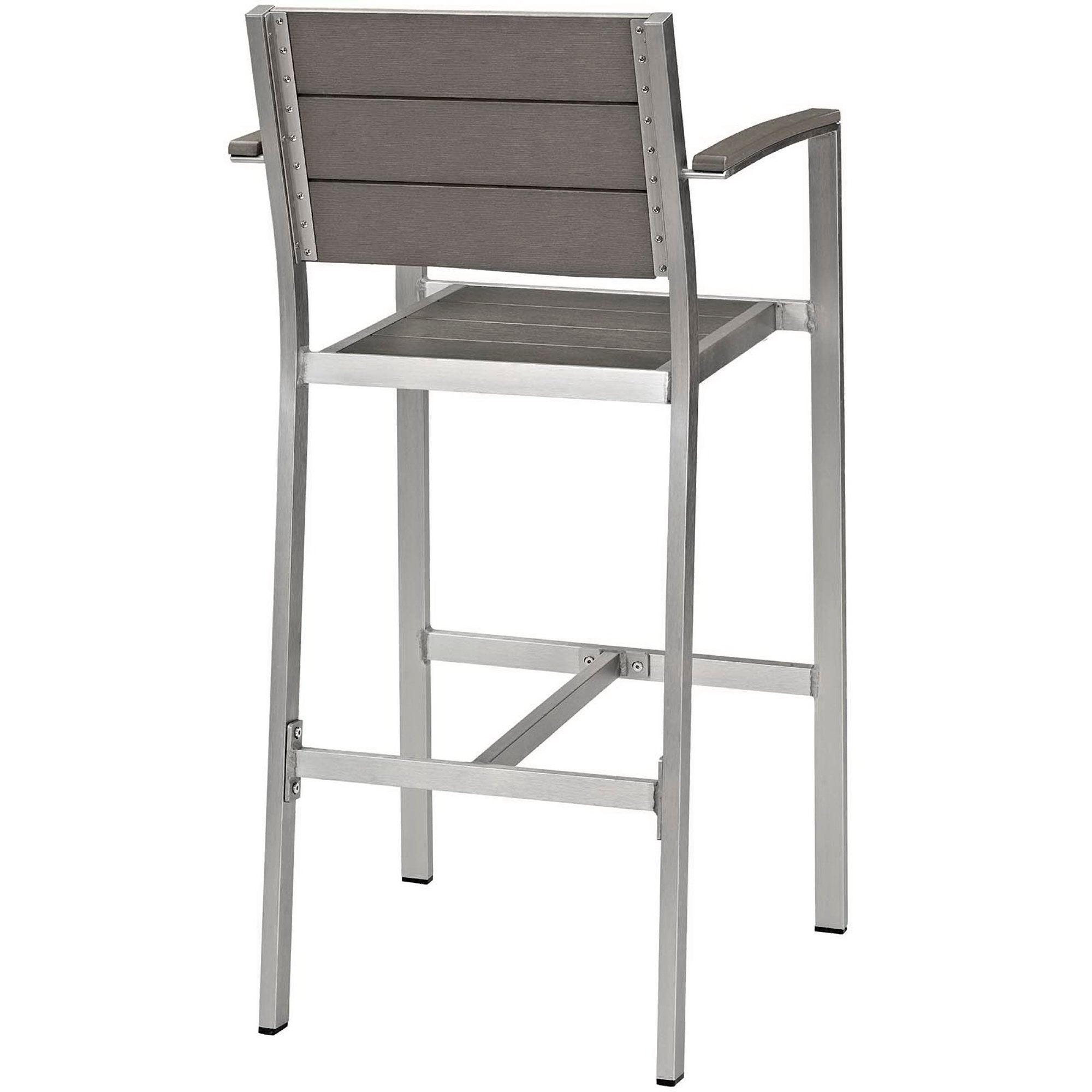 Modway Shore 7 Piece Outdoor Patio Aluminum Dining Set