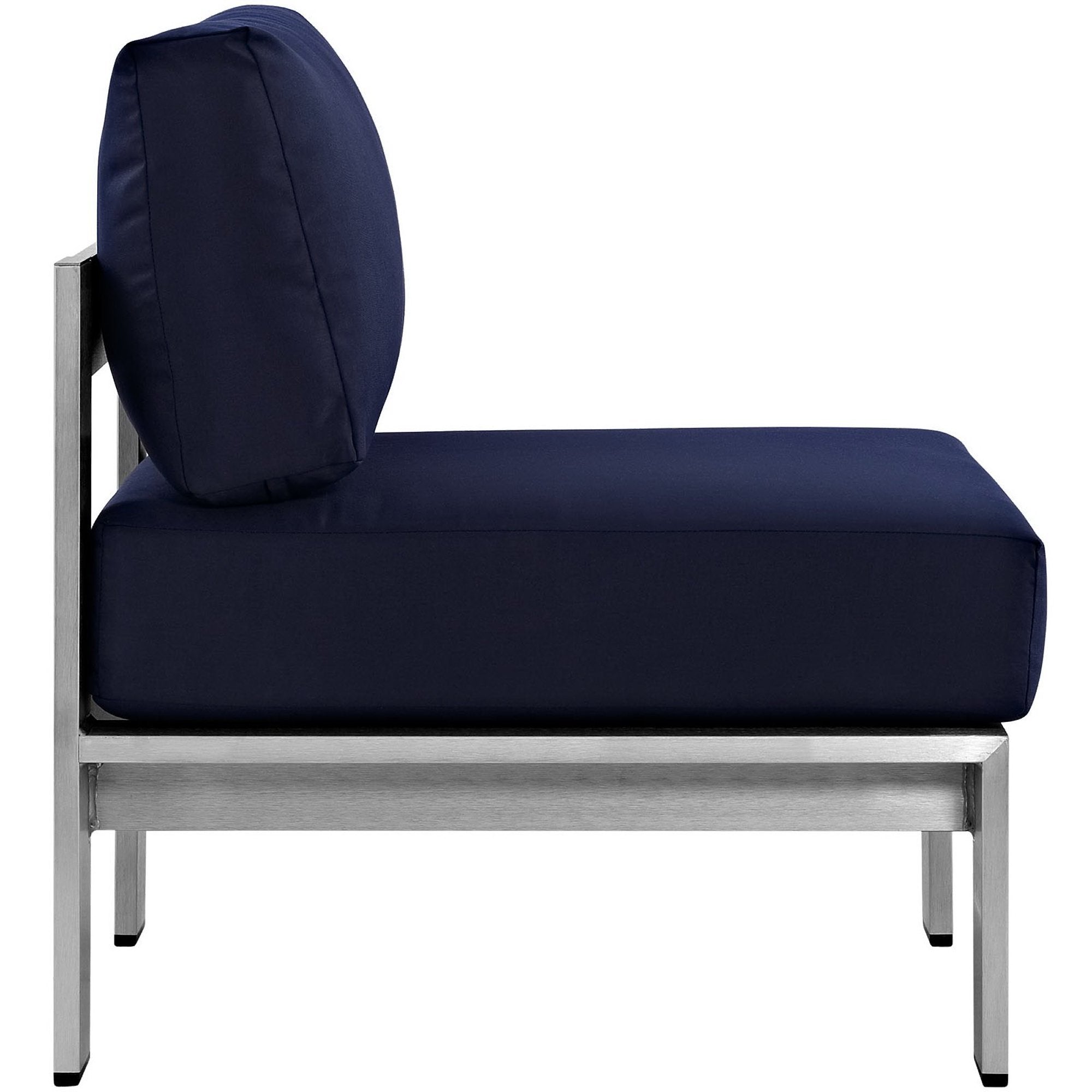 Modway Shore 3 Piece Outdoor Patio Aluminum Sectional Sofa Set